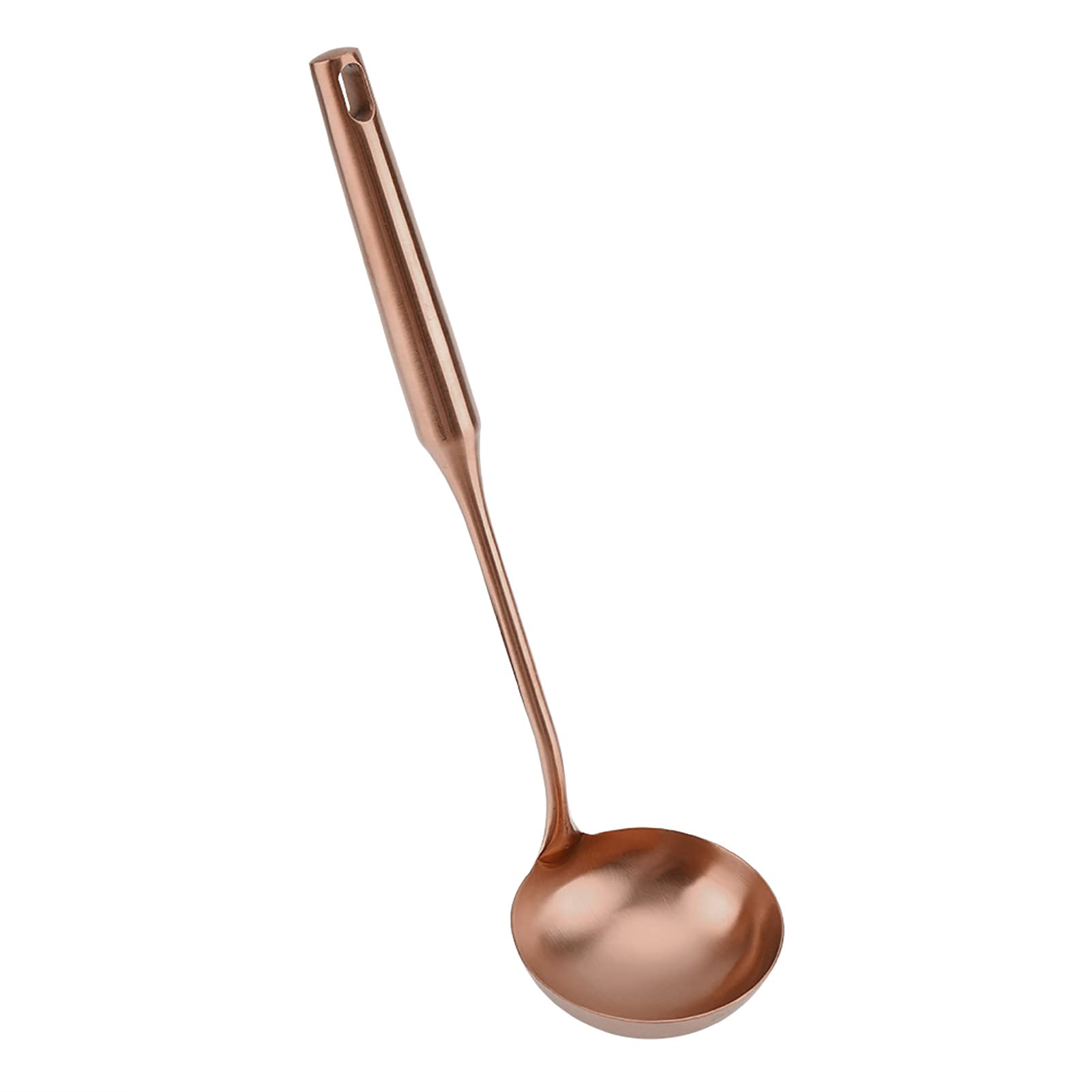 Stainless Steel Soup Ladle with Heat-Resistant Handle - Rose Gold Kitchen Spoon for Cooking, Serving & Stirring Soups, Stews & Sauces | Safe & Practical Kitchen Gadget for Everyday Use