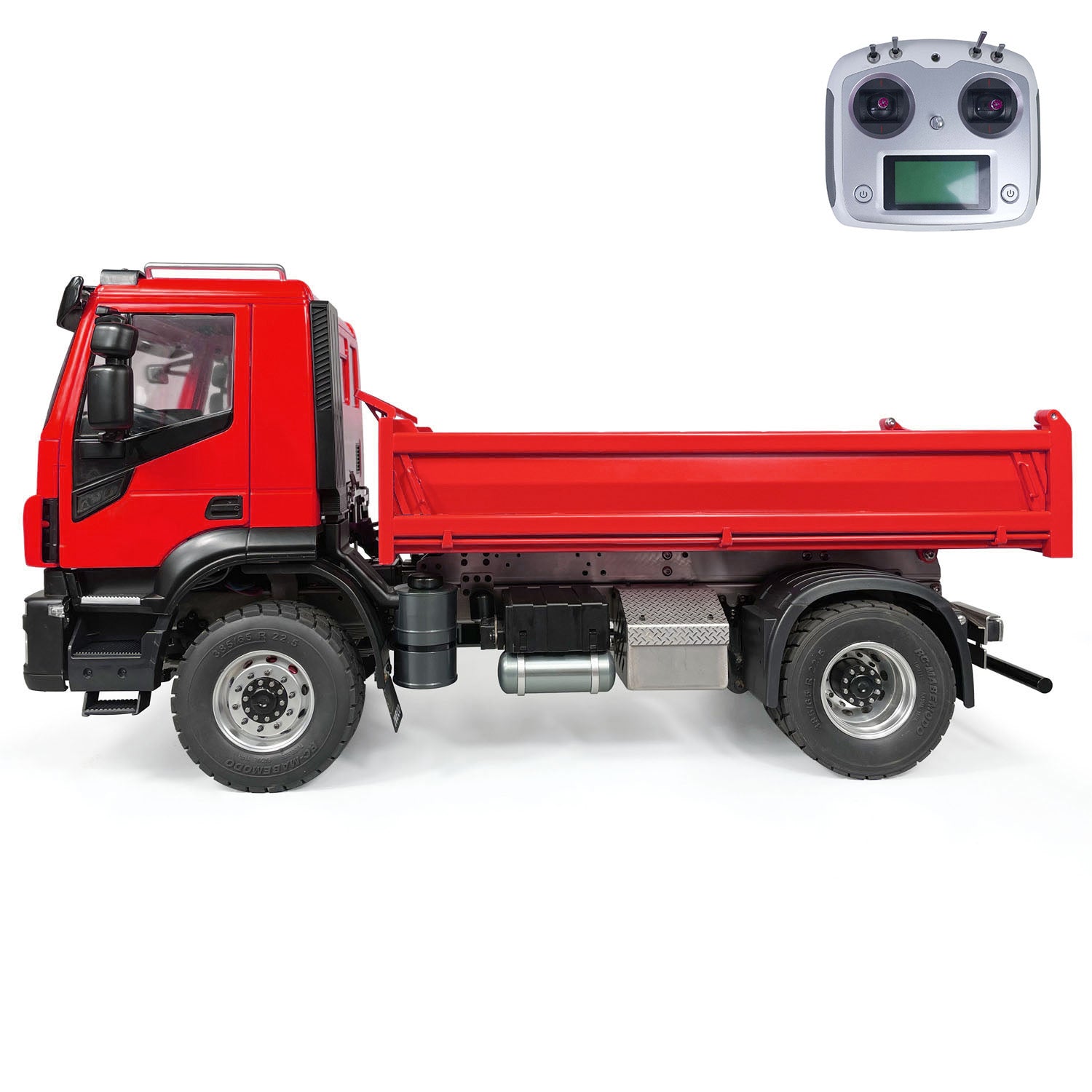 1/14 Scale 4x2 Metal RC Hydraulic Dump Truck - 2 Speed Remote Control Tipper Car with Electric Motor, DIY PNP, Sound & Light System - Perfect for Construction Site Play, Collectors & RC Hobbyists