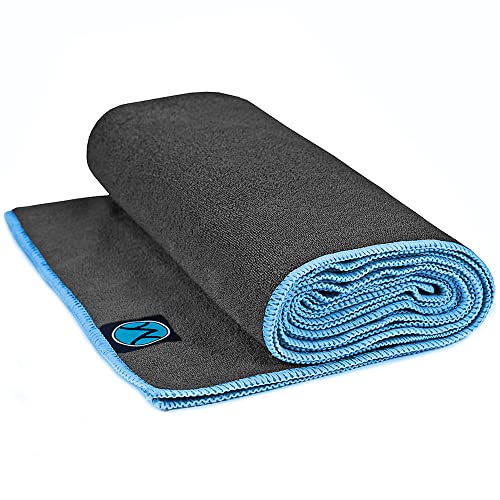 Gray Towel/Blue Stitching