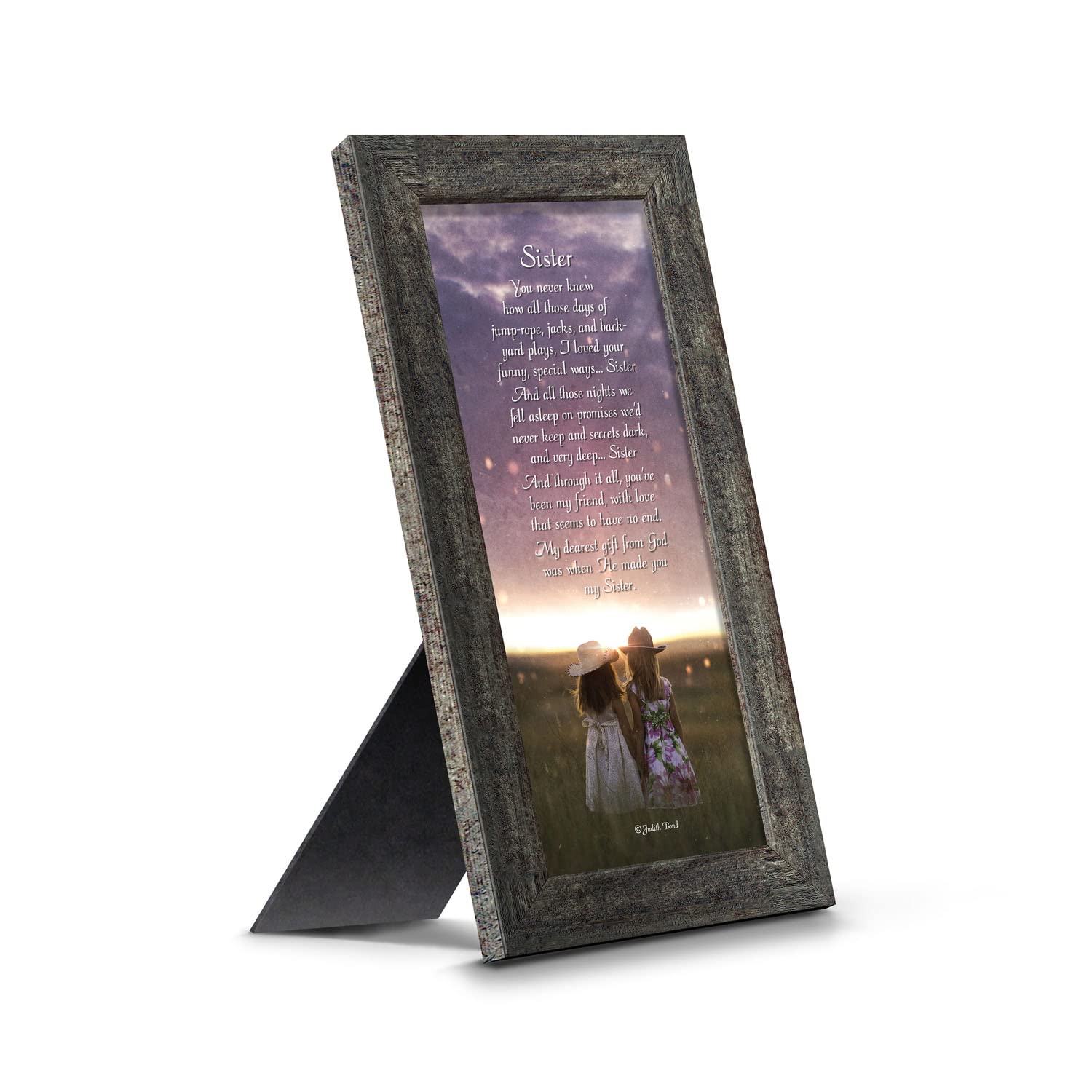 Crossroads Home Décor Sister Picture Frames - Set of 2, 5x7 & 4x6, Black & White (7336BW) - Perfect for Bedroom, Living Room & Gift Giving