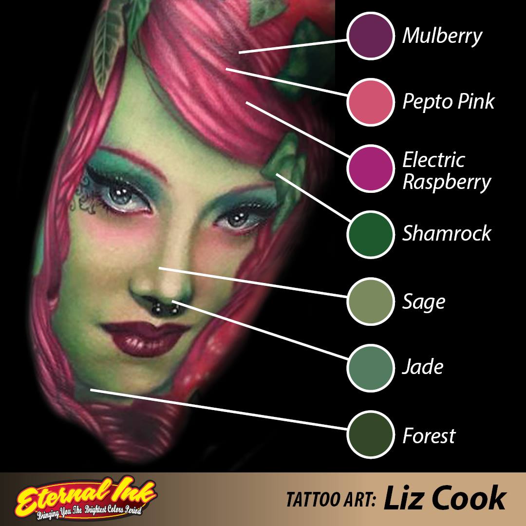 Eternal Ink Liz Cook Forest - Premium Tattoo Ink for Professional Artists - Perfect for Realistic Nature Tattoos and Botanical Designs