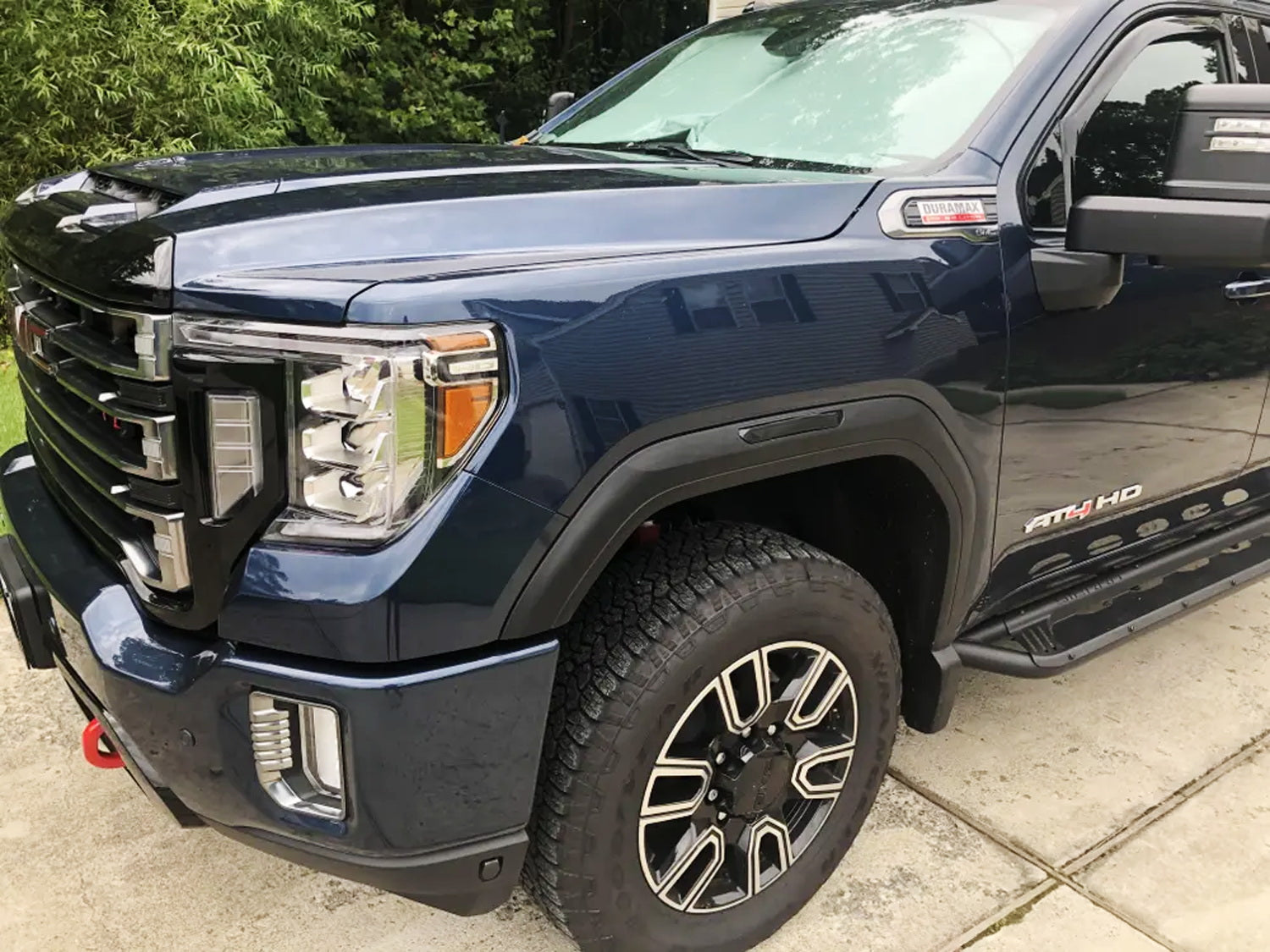 4-Piece White LED Fender Side Markers with Smoke Lens for 2020+ GMC Sierra 2500/3500 - Upgrade Your Truck's Style & Visibility for Night Driving and Off-Road Adventures