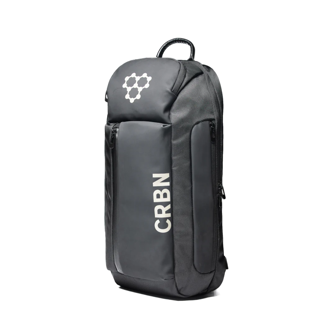 CRBN Pro Team Sling Bag - Lightweight Crossbody Shoulder Bag for Men & Women, Waterproof Travel Gym Bag with Multiple Pockets - Perfect for Hiking, Workout, Travel & Everyday Use [Black]