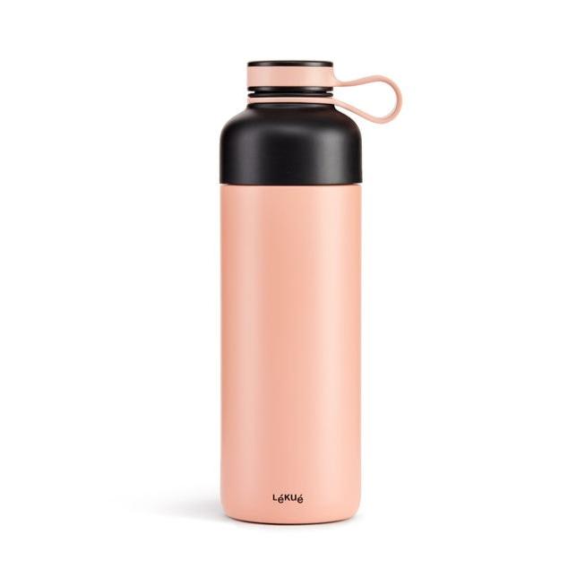 500ml Insulated Water Bottle To Go - Coral Color, Leak Proof & BPA Free for Gym, Hiking & Travel