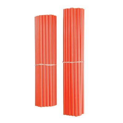 Bykas Dirt Bike Spoke Wraps - Orange Wheel Rim Protectors for Harley-Davidson Road Glide Ultra FLTRU 2016 | Motorcycle Accessories for Off-Road & Street Riding Protection
