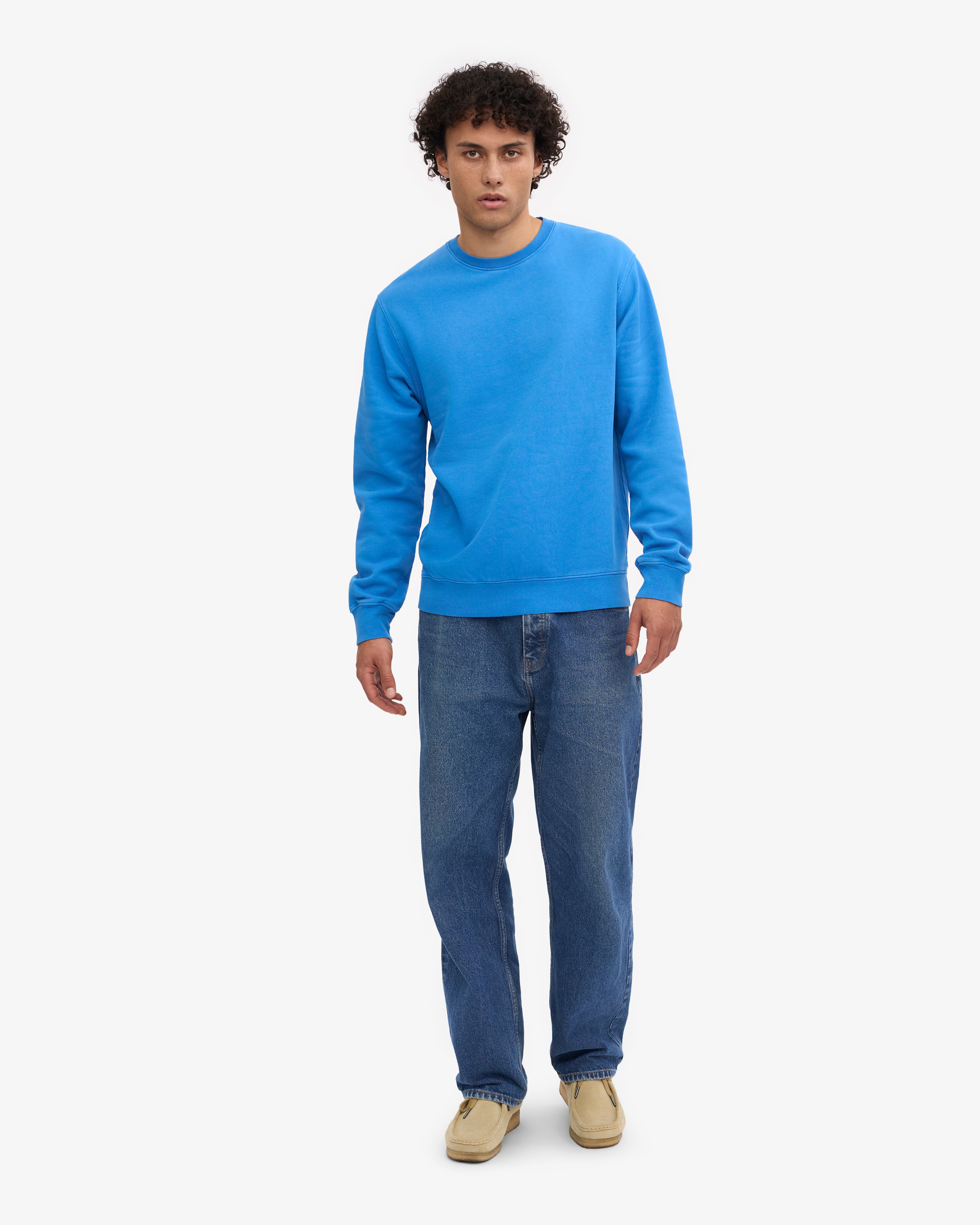 Classic Organic Cotton Crew Neck T-Shirt for Men - Soft & Comfortable Pacific Blue Tee - Perfect for Casual Wear, Gym & Everyday Outfits