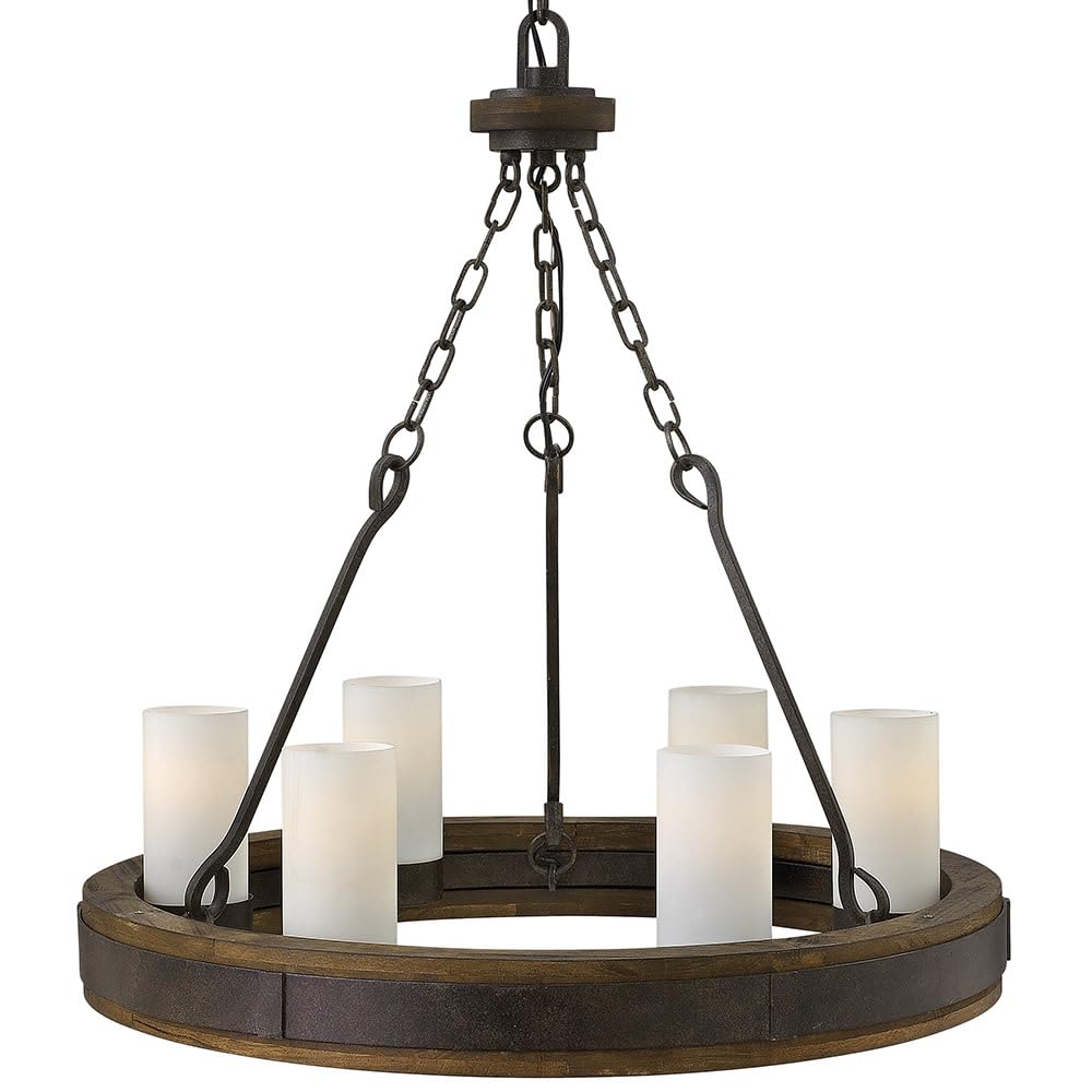 Fredrick Ramond FR48436IRN 6-Light Crystal Chandelier - Elegant Dining Room Lighting Fixture for Modern Home Decor
