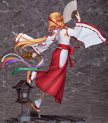 Sword Art Online Alicization War of Underworld Asuna Miko Version 1/7 Scale PVC Anime Figure - Perfect for Anime Collections, Gaming Room Decor, and SAO Fans Display