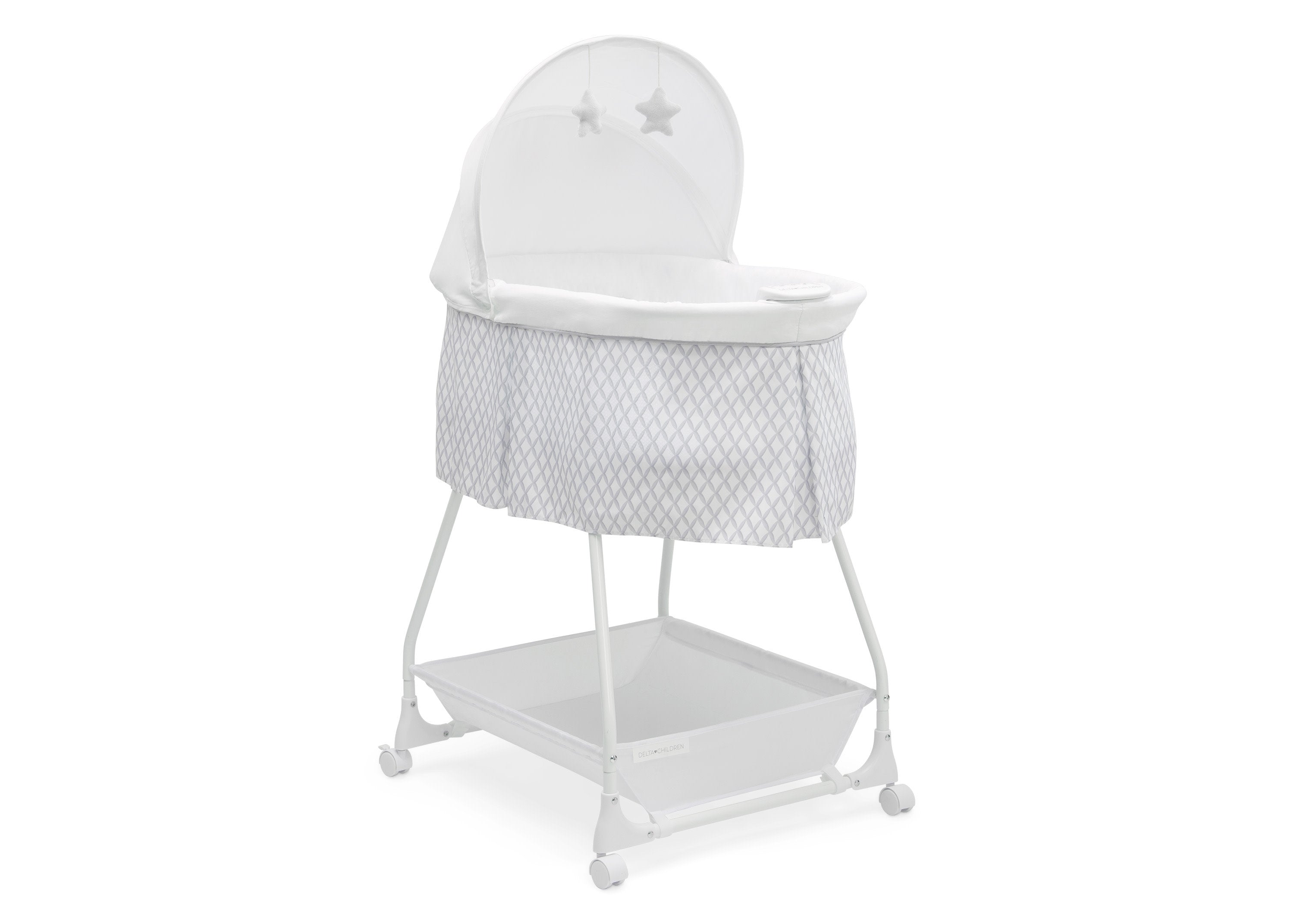 Premium Deluxe Soothing Dreams Bassinet - Ultra Soft Baby Crib with Gentle Rocking Motion & Night Light - Perfect for Nursery, Bedroom Co-Sleeping & Newborn Naptime