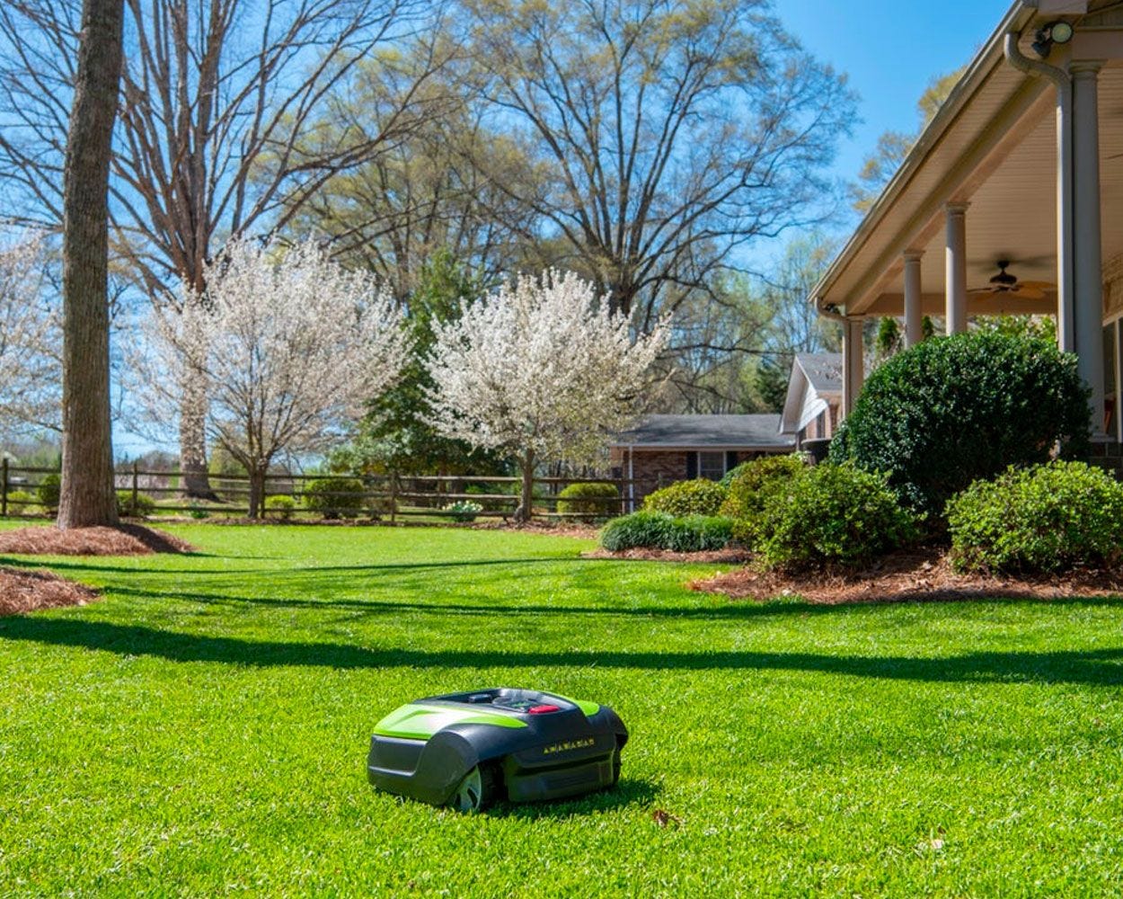 Optimow® 25 Low Cut Robotic Lawn Mower with Canopy - Smart Automatic Grass Cutter for Small to Medium Yards - Perfect for Backyard, Garden & Landscaping Maintenance