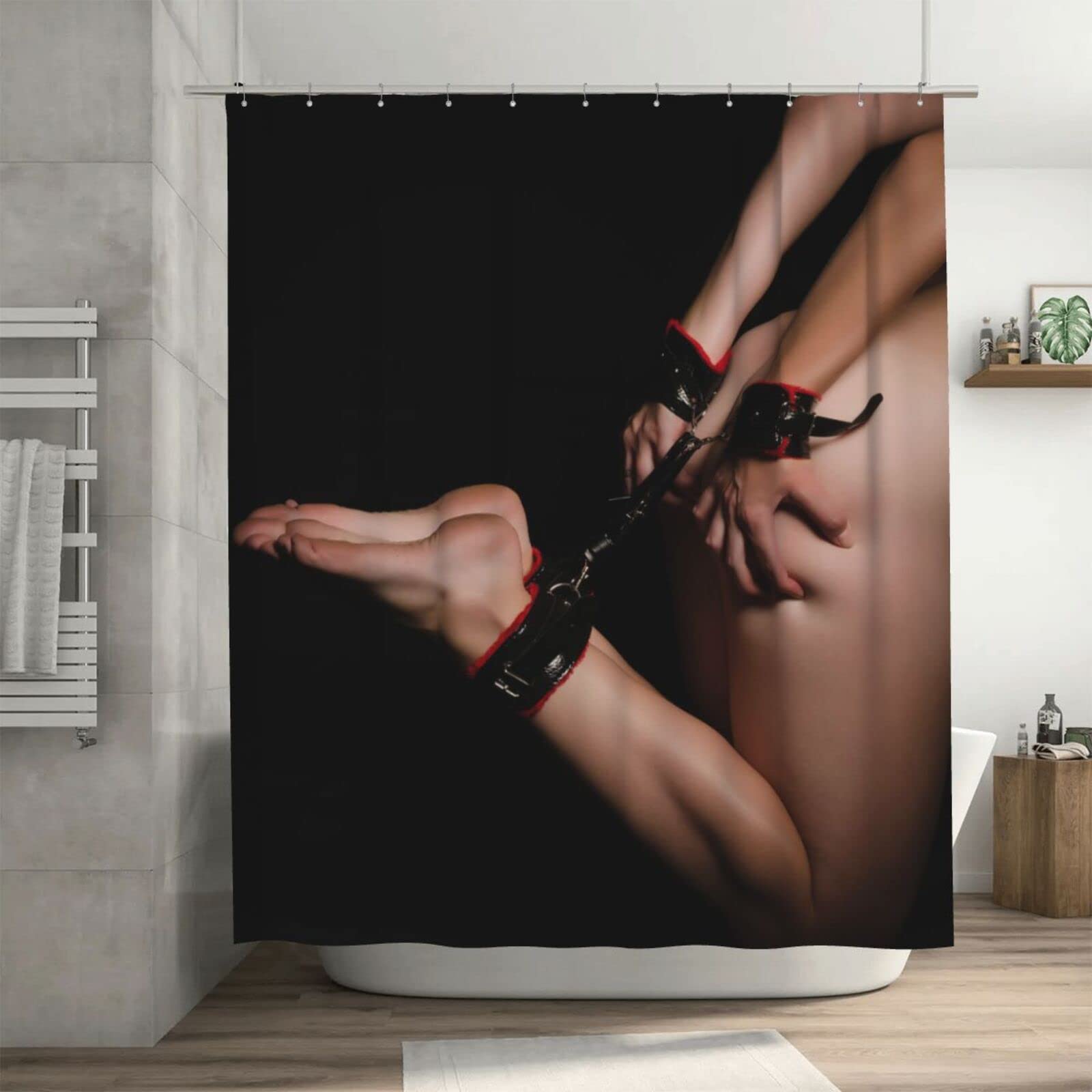 Waterproof Polyester Shower Curtain with Artistic Nude Design - 72x72 Inches Bathroom Decor for Modern & Stylish Homes - Perfect for Spa-Like Showers and Aesthetic Bathroom Makeovers