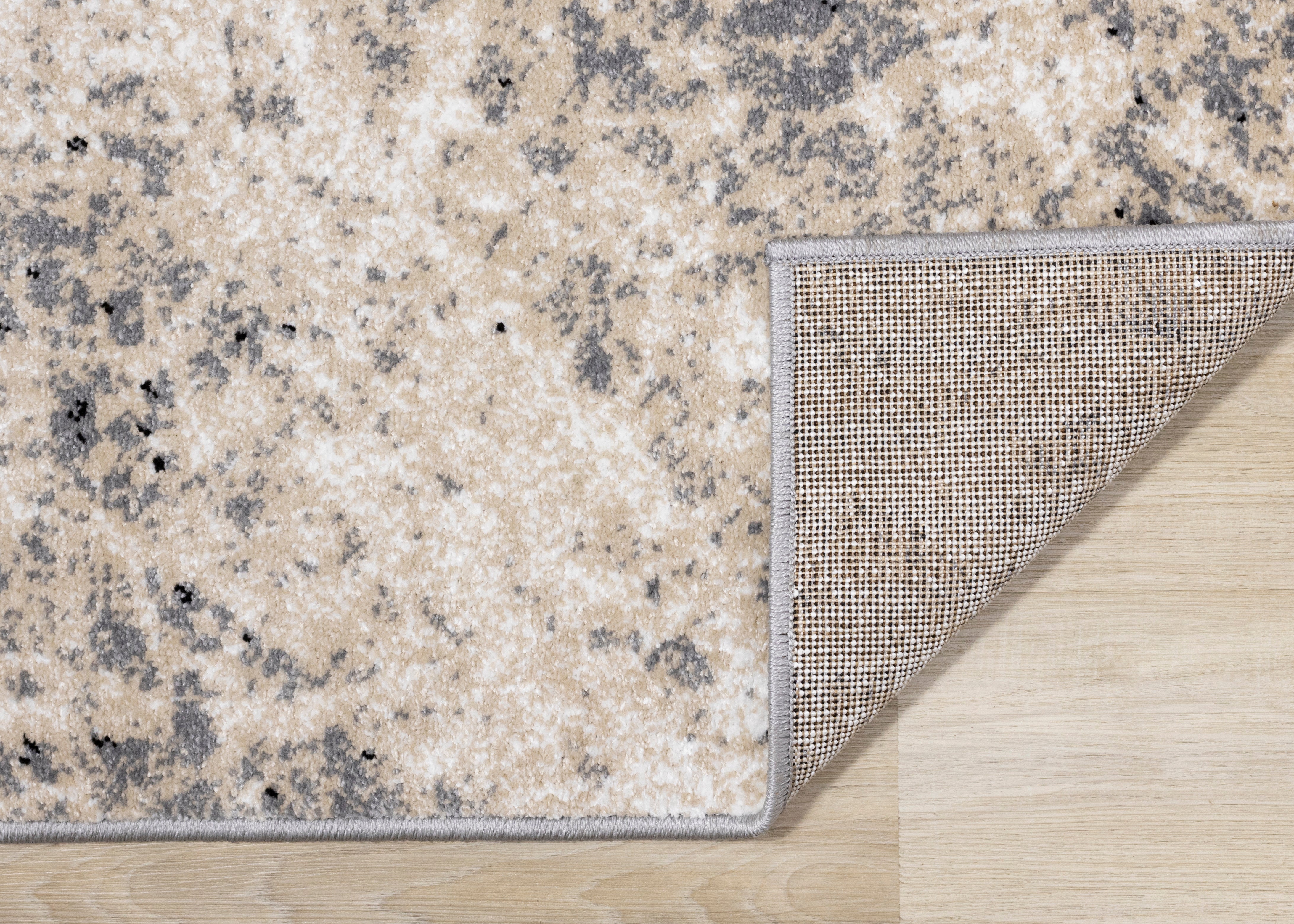 5'3 x 7'7 Cream & Beige Area Rug - Soft Modern Living Room Bedroom Carpet - Perfect for Home Decor, Office & Cozy Spaces