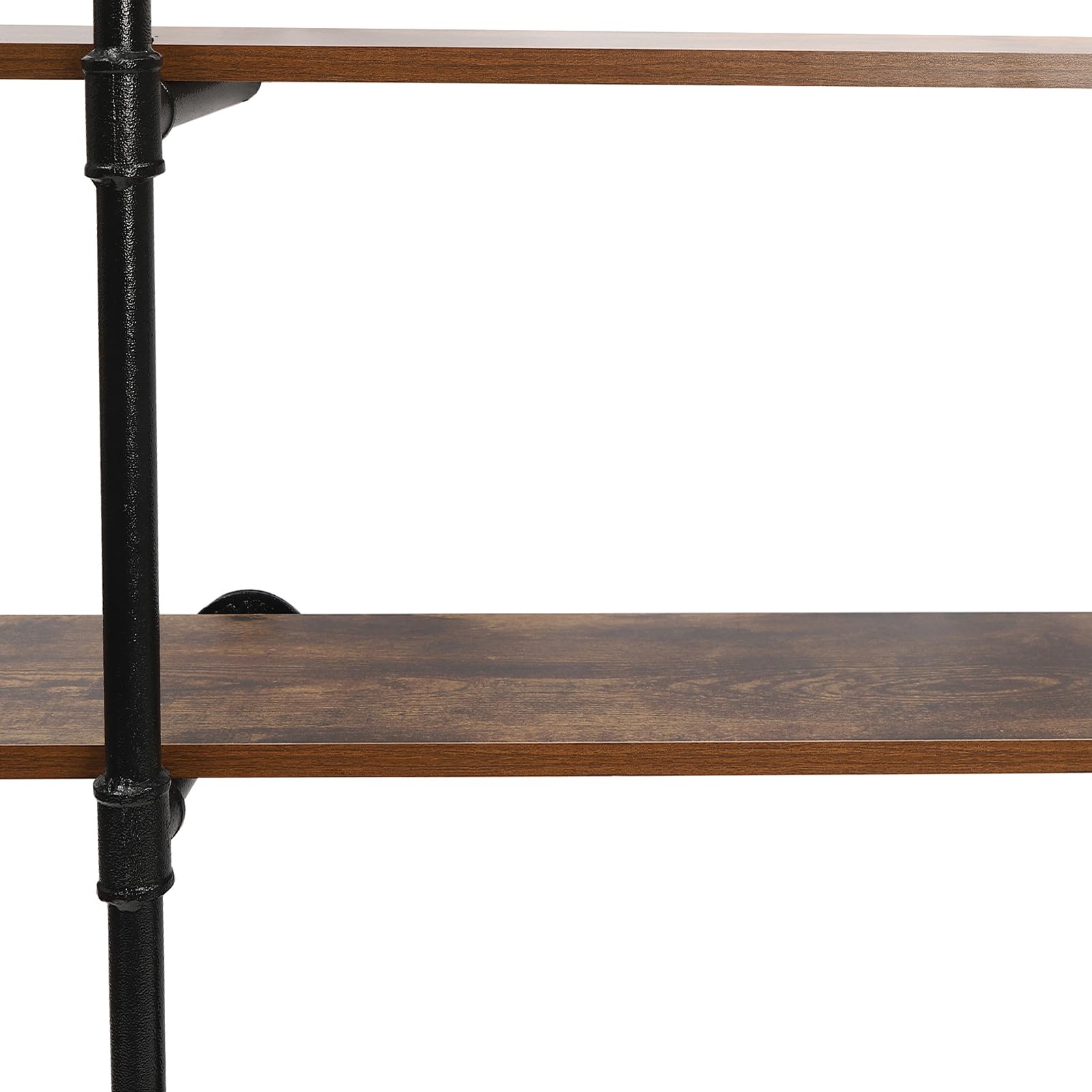4-Tier 30-Inch Industrial Pipe Floating Shelves - Rustic Metal Wall Mounted Bookshelf for Living Room, Bedroom, Kitchen & Bathroom - Heavy Duty Storage Shelf Unit for Home, Office, Supermarket & Retail Stores