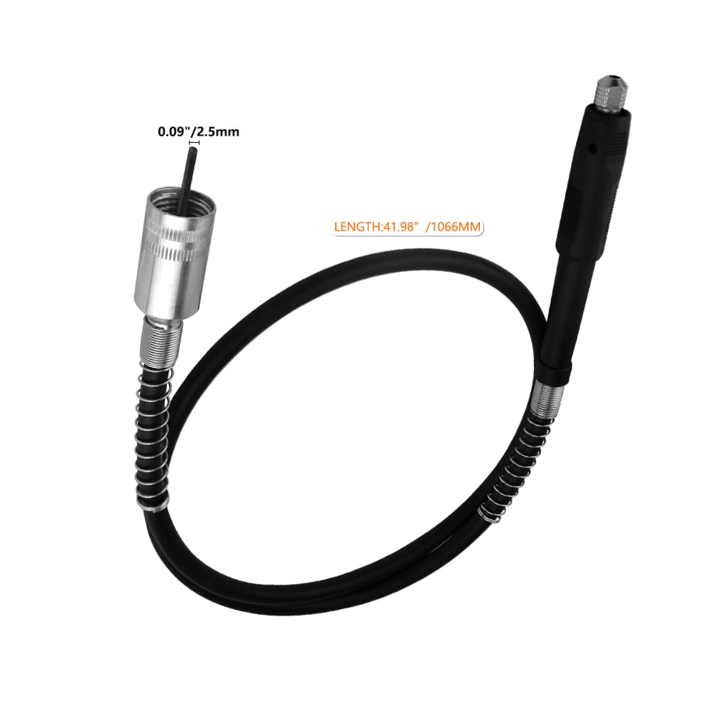 Flexible Flex Shaft Adapter for Power Drill - 39Inch Extension Cord Rotary Grinder Tool Attachment - Perfect for DIY Projects, Metal Polishing & Wood Carving