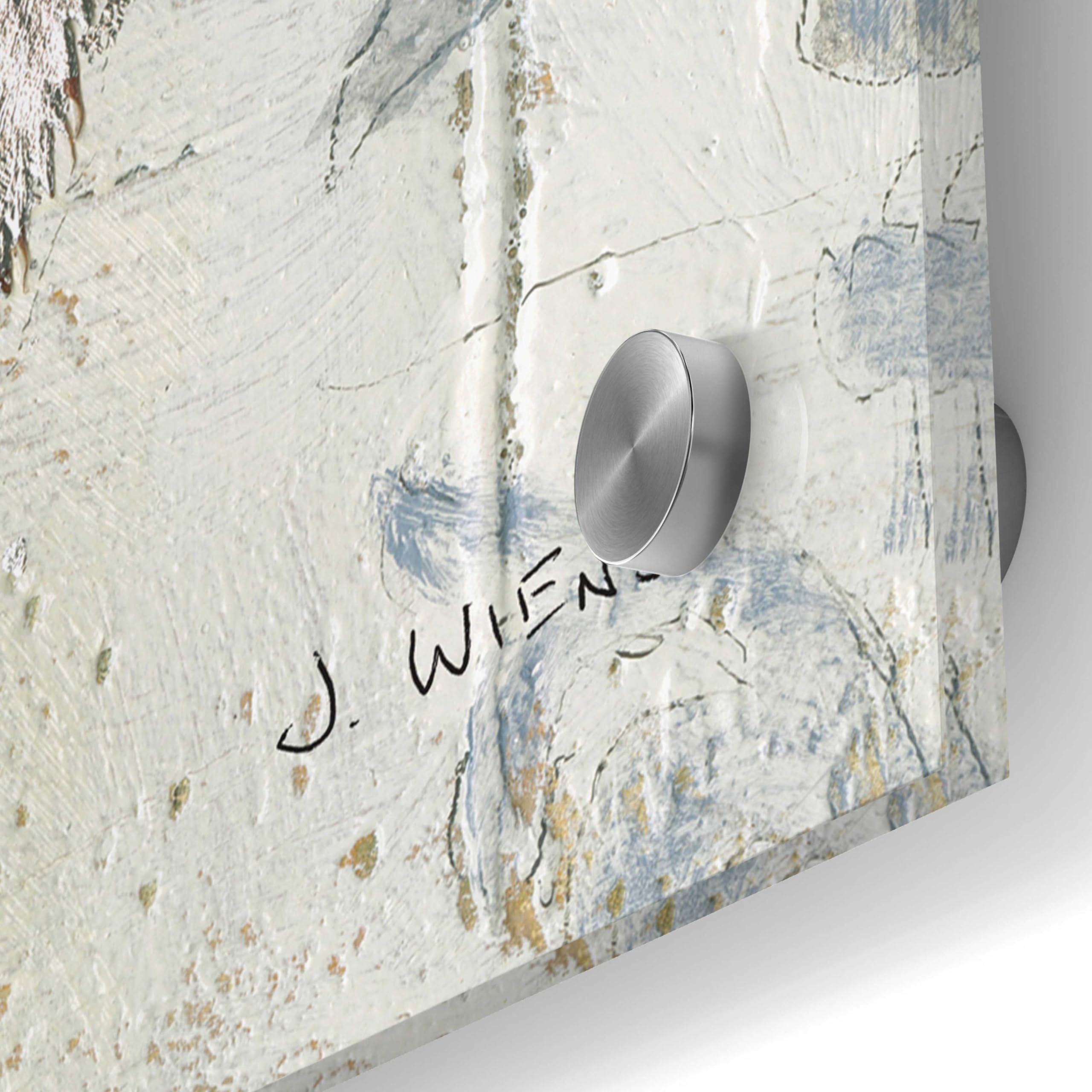 Gracefully Blue IV Acrylic Glass Wall Art by James Wiens - 36x36 Inches Modern Abstract Painting for Living Room, Bedroom & Office Decor