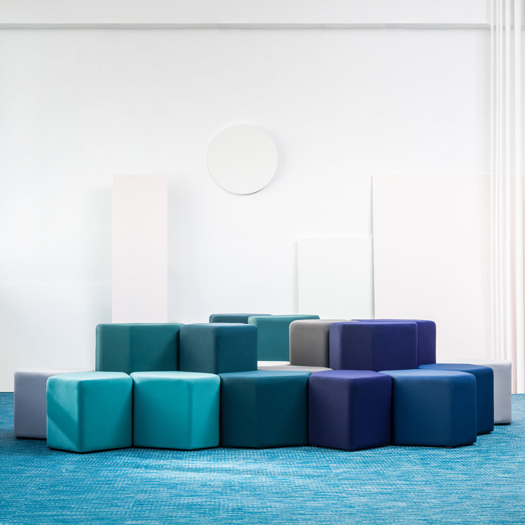Andreas Krob Bazalto Pouf MDD - Modern Round Footstool Ottoman for Living Room, Bedroom, or Office - Perfect for Extra Seating and Stylish Home Decor
