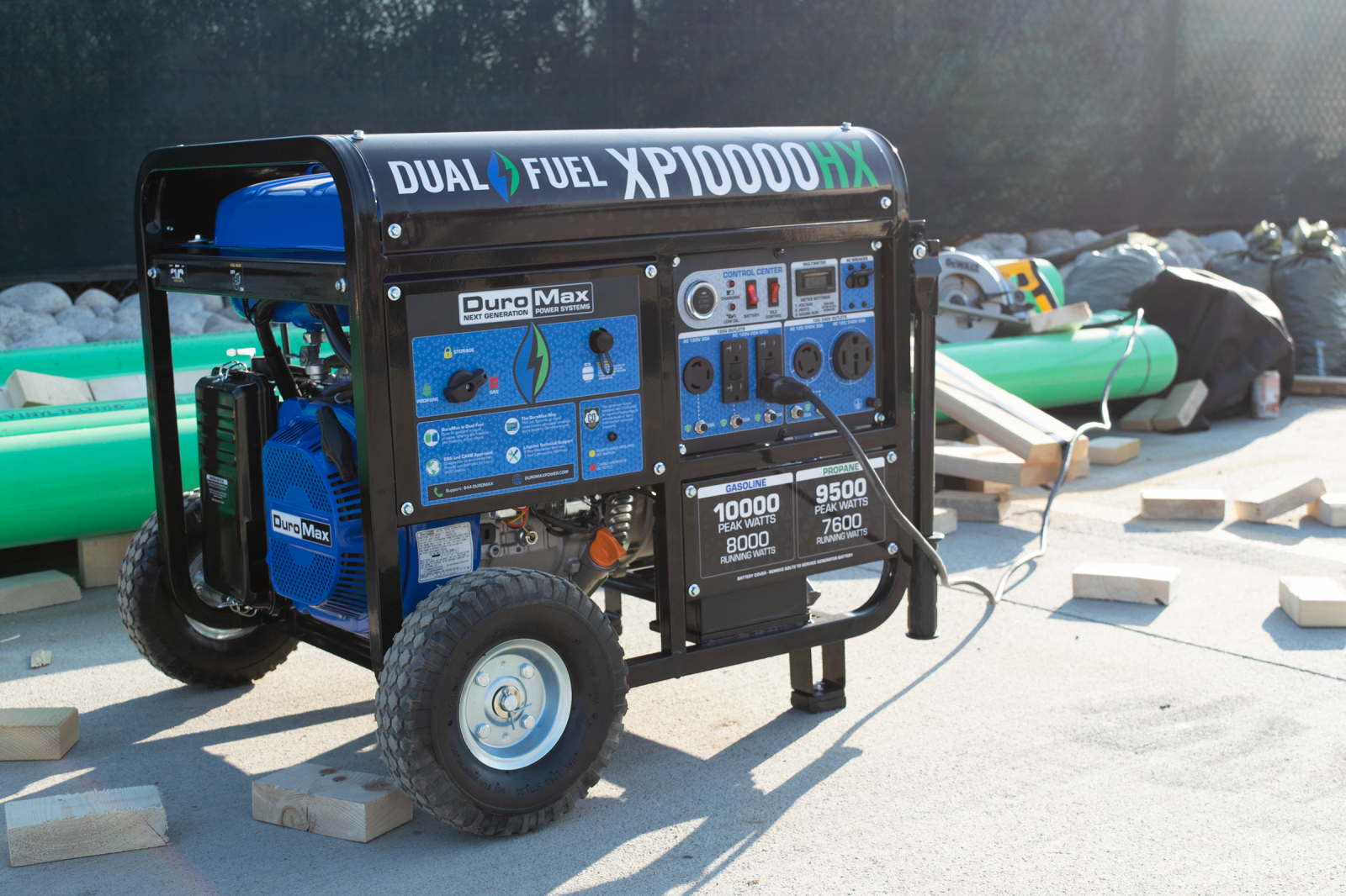 10,000W Dual Fuel Portable Inverter Generator with CO Alert - Reliable Backup Power for Camping, RV, Home & Emergency Use
