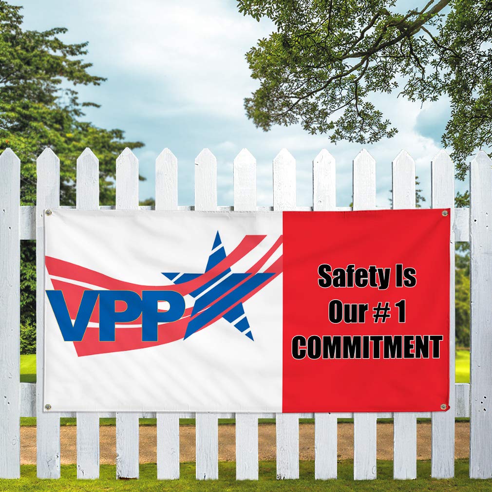 Vinyl Banner - Multiple Sizes (60x144 Inches) | Weatherproof, Industrial Strength with 10 Grommets | VPP Safety Commitment | Perfect for Outdoor Yard Signs, Events & Business Advertising