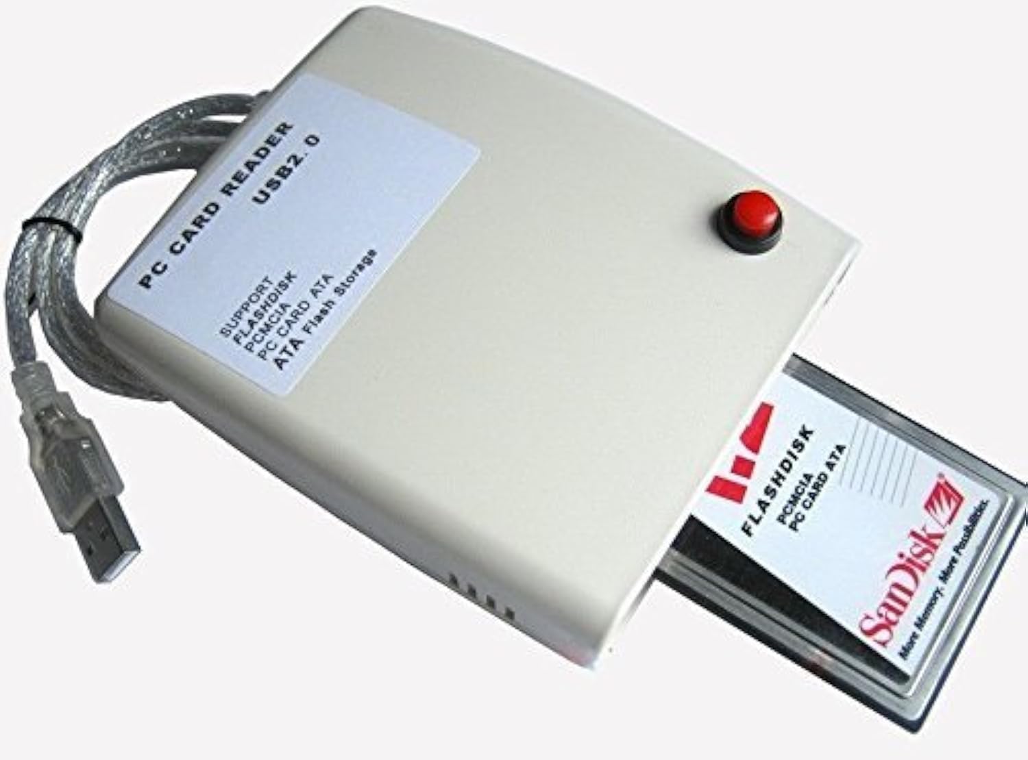 ATA PCMCIA Memory Card Reader 68-Pin CardBus to USB 2.0 Adapter Converter - Compatible with Laptops, Cameras & Legacy Devices for Data Transfer & Storage
