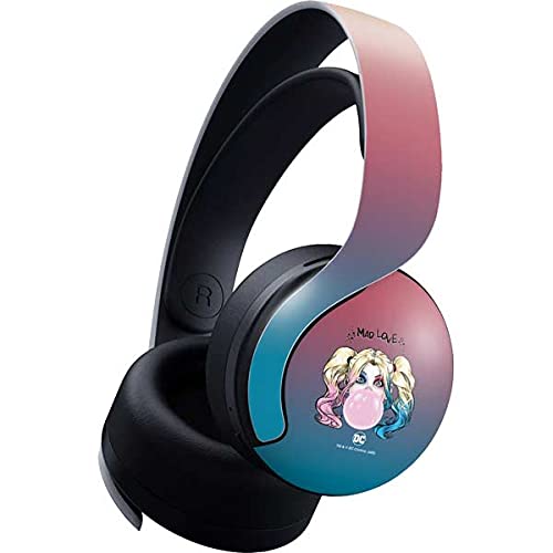 Officially Licensed DC Comics Harley Quinn Mad Love Gaming Skin Decal for PS5 Pulse 3D Wireless Headset - Custom Protective Cover for Gamers & Collectors