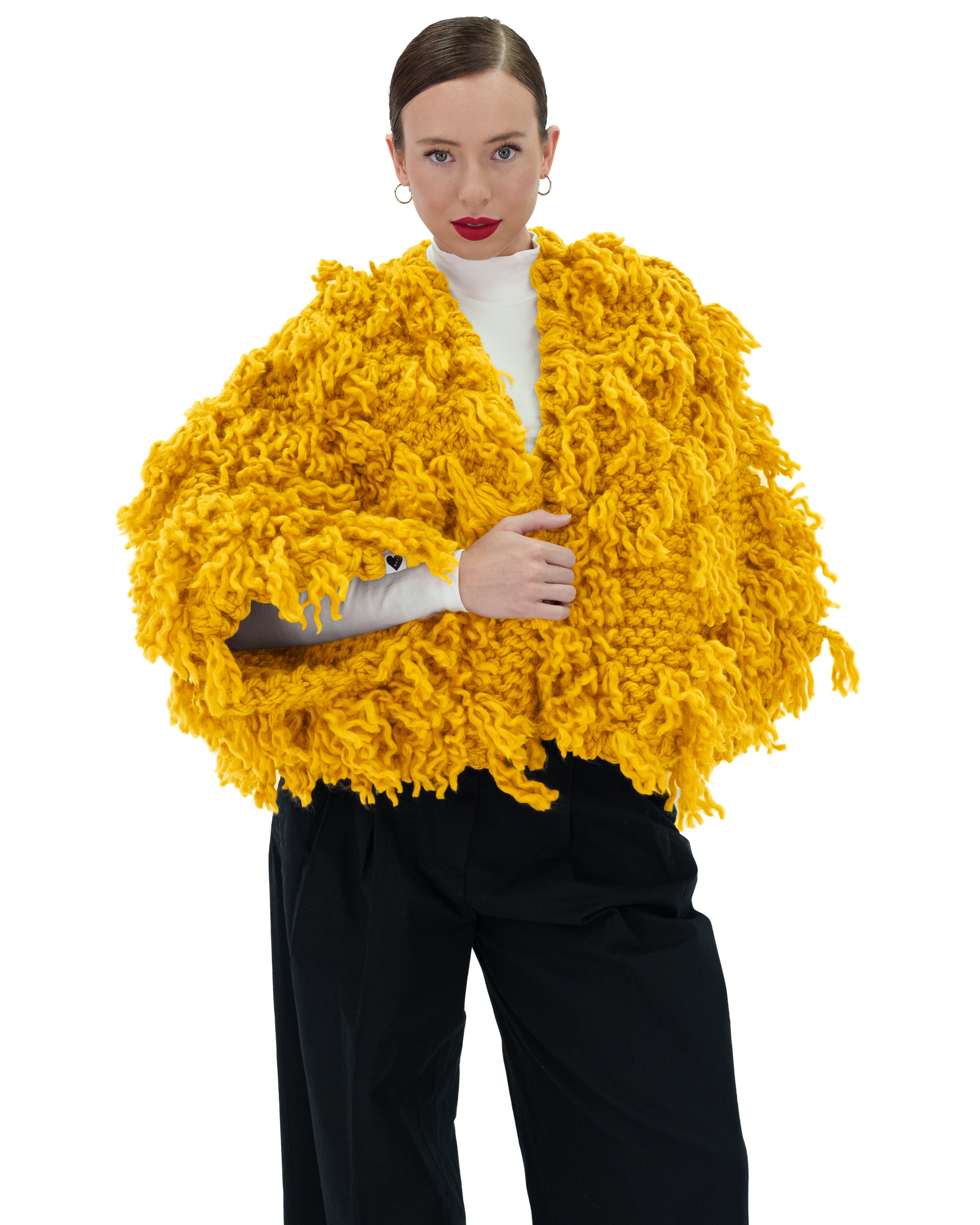Women's Soft Fur-Like Cardigan - Cozy Winter Knit Sweater for Casual Wear, Office & Lounge