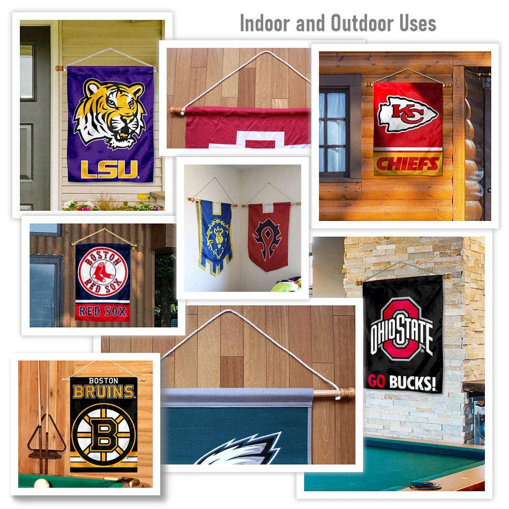 Valparaiso Crusaders House Flag with Wood Banner Pole Set - Durable Outdoor College Sports Decor for Game Day & Tailgating