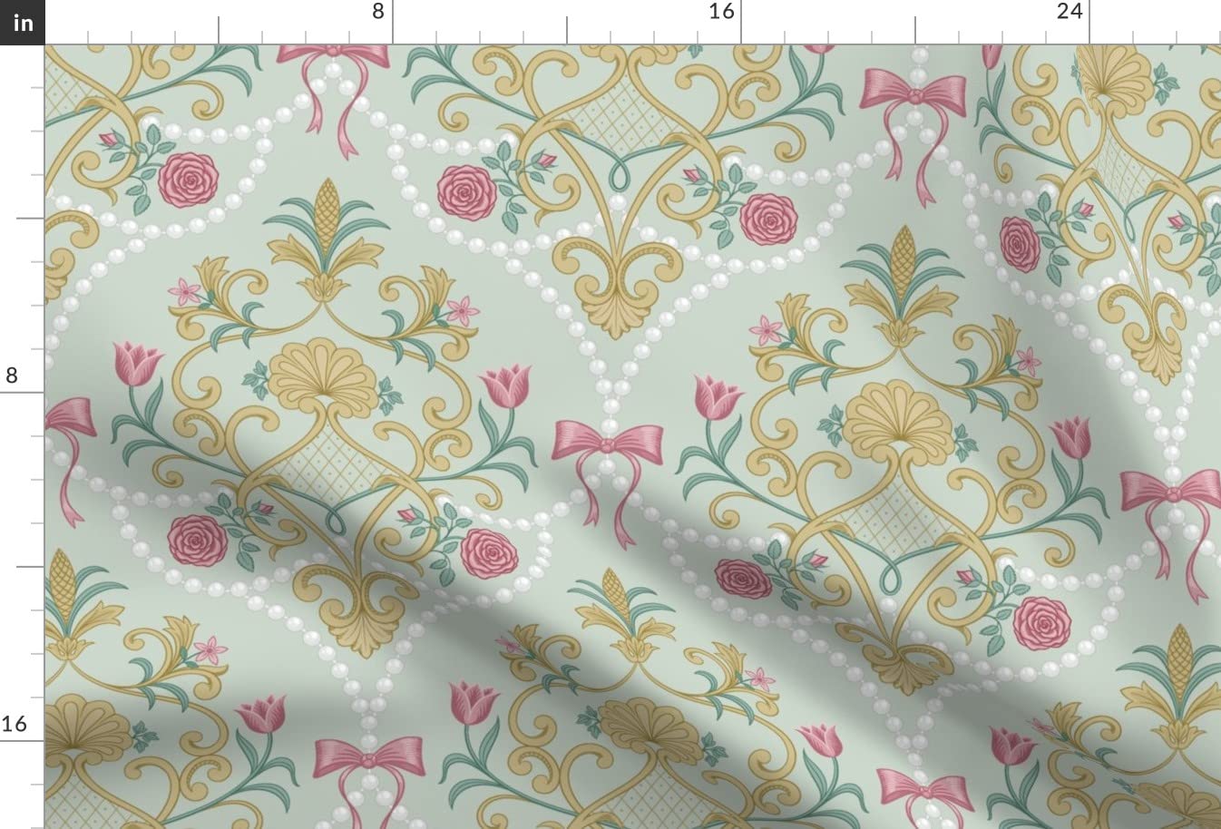 Premium Spoonflower Fabric - Roses Floral Tulips Shell Print on Soft Minky Fabric by The Yard | Perfect for Sewing Baby Blankets, Quilt Backing & Plush Toys | DIY Nursery Decor & Cozy Home Projects