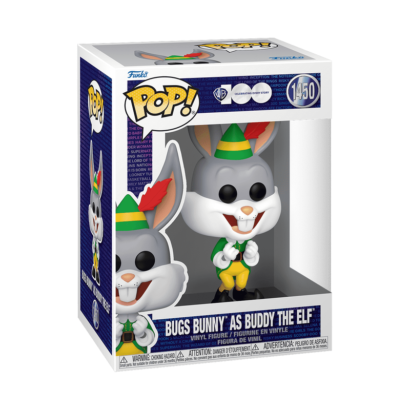 Bugs Bunny as Buddy The Elf Funko Pop WB 100 1450 with Protector - Christmas Collectible Figure for Holiday Decor & Gift Giving