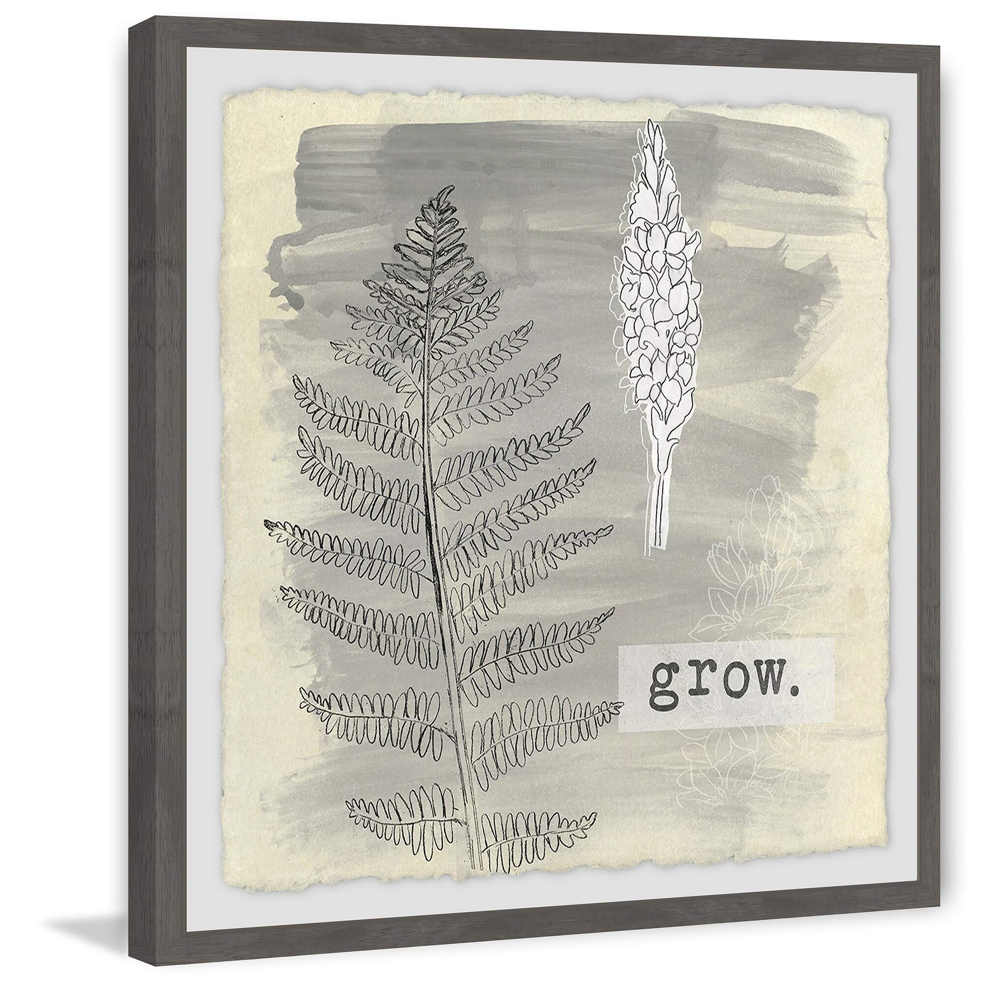 Marmont Hill - Handmade Garden Scrapbook Framed Print 32x32 Inch - Perfect for Home Decor, Living Room, Bedroom & Office Wall Art