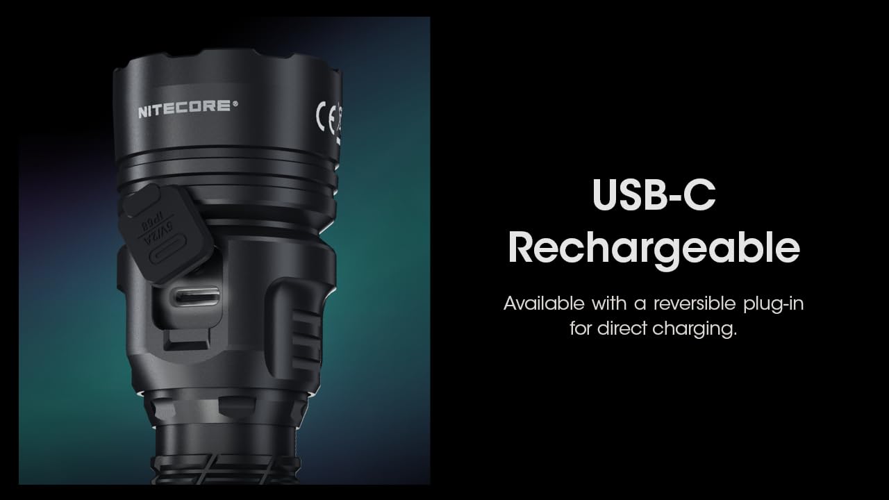 Nitecore MH25 Pro 770 Yard Long Throw Flashlight - 3300 Lumen USB-C Rechargeable Compact Duty Work Light with Lumentac Organizer | Tactical, Outdoor, Emergency, Camping, Hiking, Hunting, and Security Use