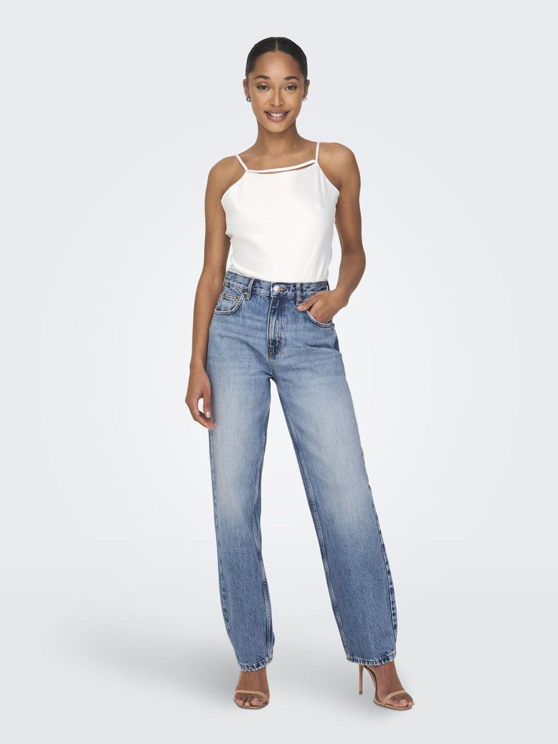 ONLY Women's High Waist Skinny Jeans - Stretch Denim Pants for Casual Wear & Everyday Outfits | Perfect for Work, Dating & Weekend Looks