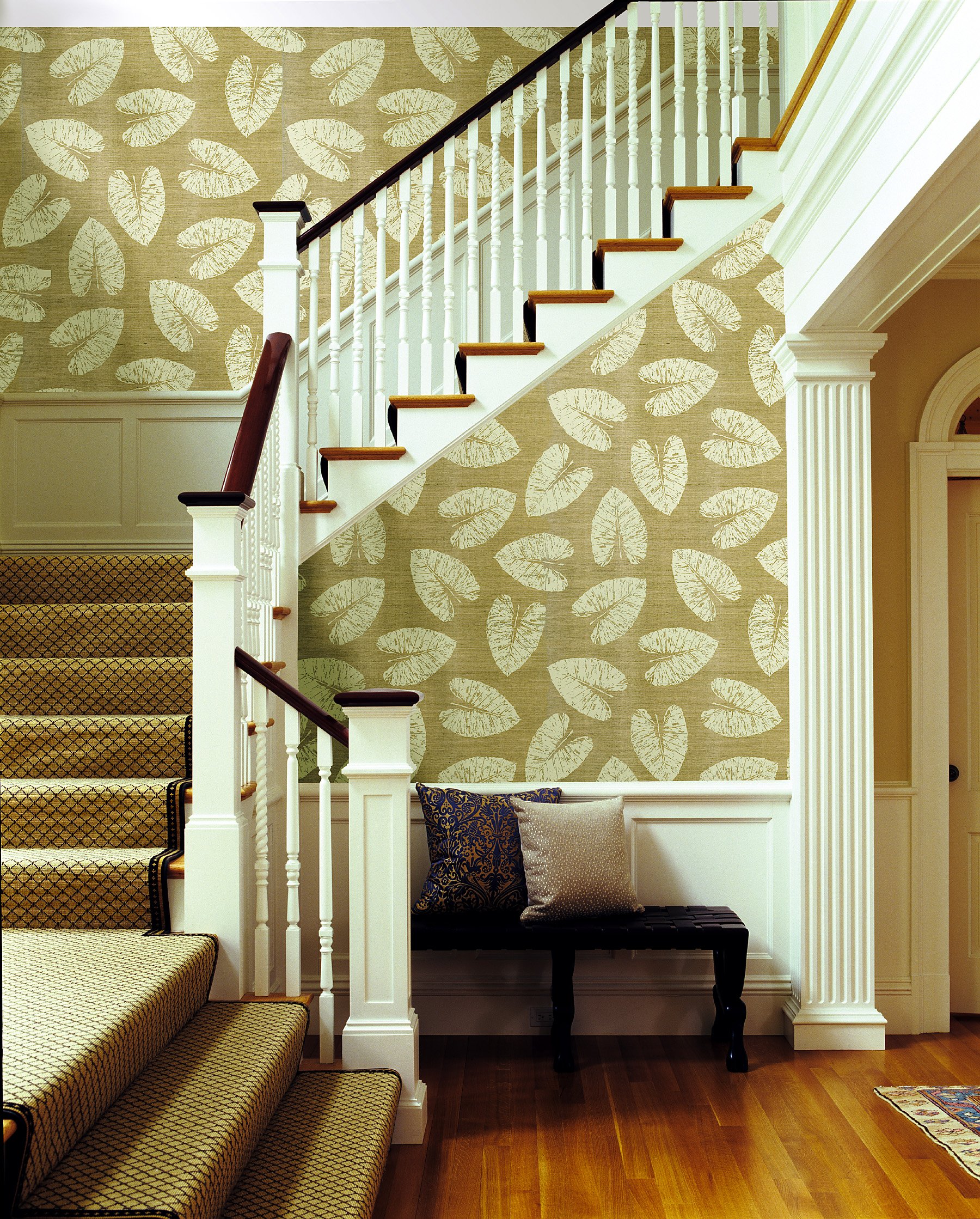 Brewster Home Fashions Kenneth James 566-44512 Echo Design Lolani Light Green Banana Leaf Wallpaper - Peel and Stick Removable Wallpaper for Bedroom, Living Room, Nursery Decor