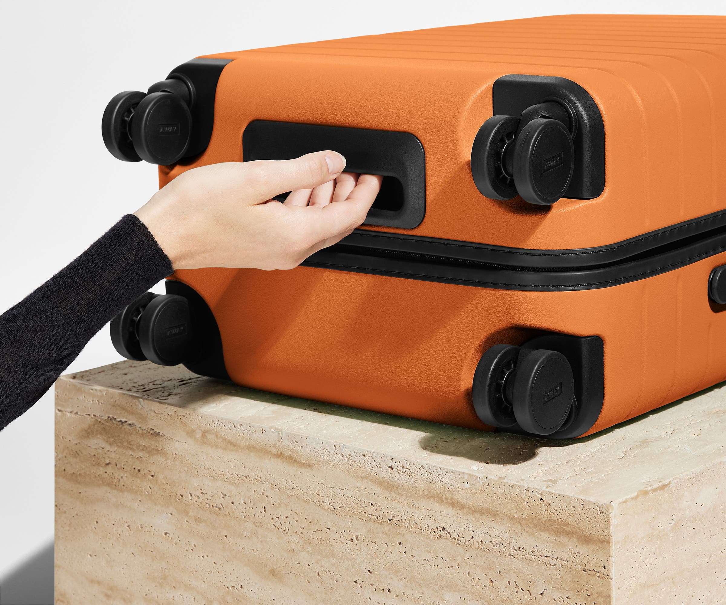 Lightweight Durable Carry On Luggage in Sorbet Orange - Perfect for Air Travel & Weekend Getaways