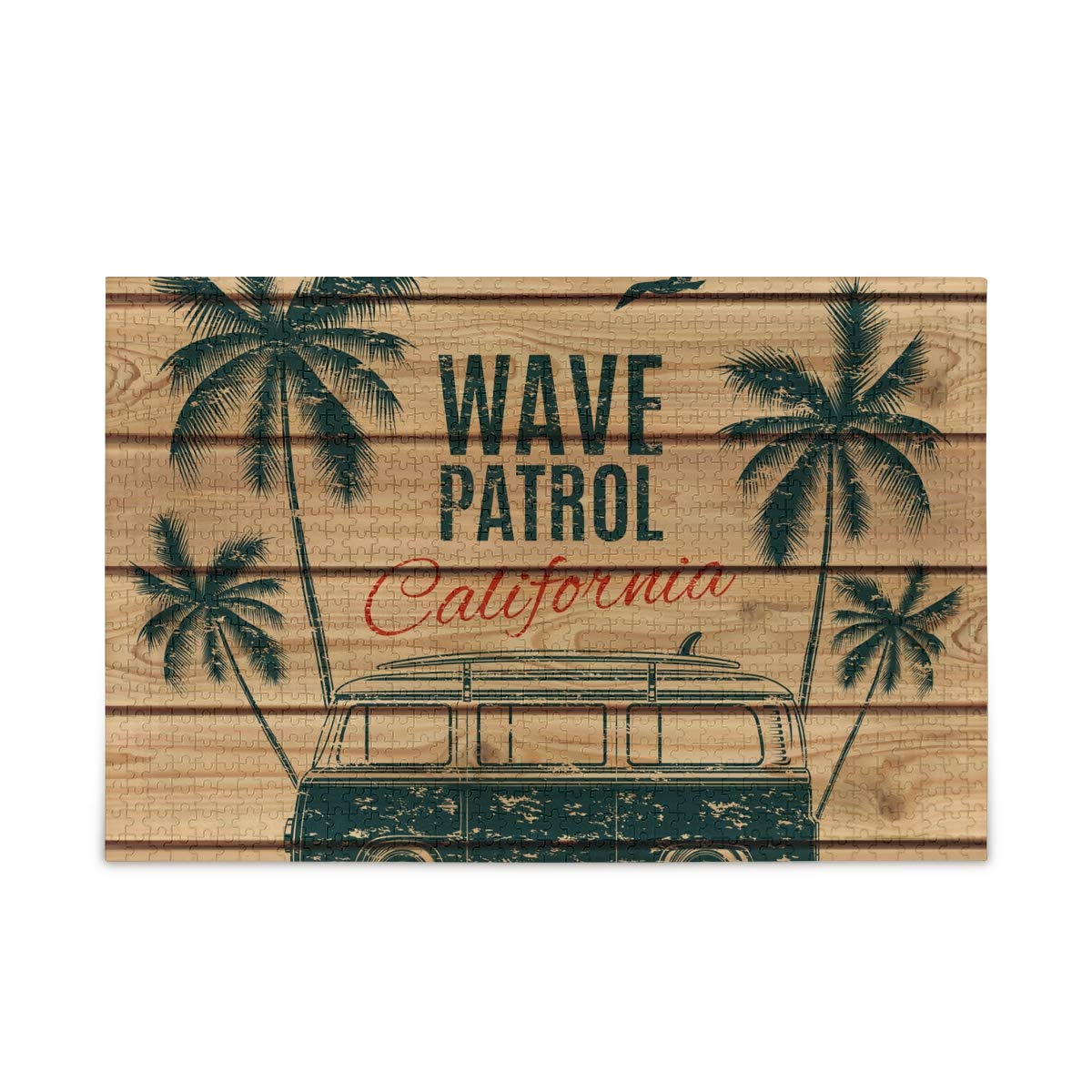 500-Piece Jigsaw Puzzle for Adults & Kids - Vintage Classic Cars with Palm Trees Scenic Landscape - Perfect for Family Game Night, Stress Relief & Home Decor