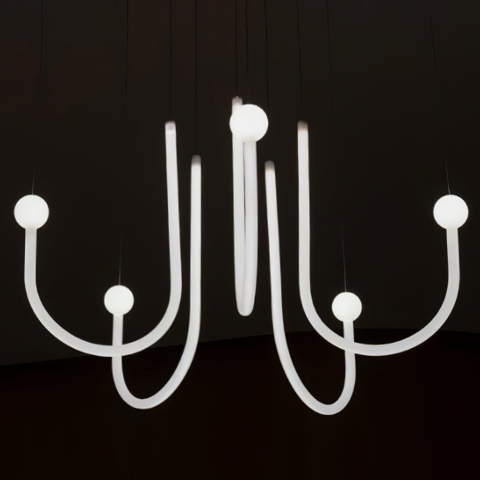 Modern Chord Point Pendant Light - Adjustable Hanging Fixture for Kitchen Island, Dining Room & Bedroom Lighting