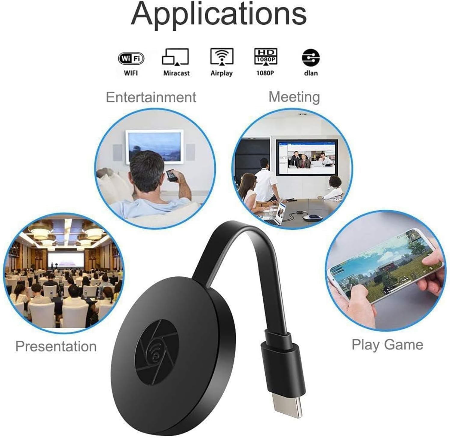 Viewbliss TV Streaming Device - Wireless Smart TV Box with 1080p HD Projector, Free Channel Access & Screen Casting - Perfect for Home Entertainment & Movie Nights (2-Pack)