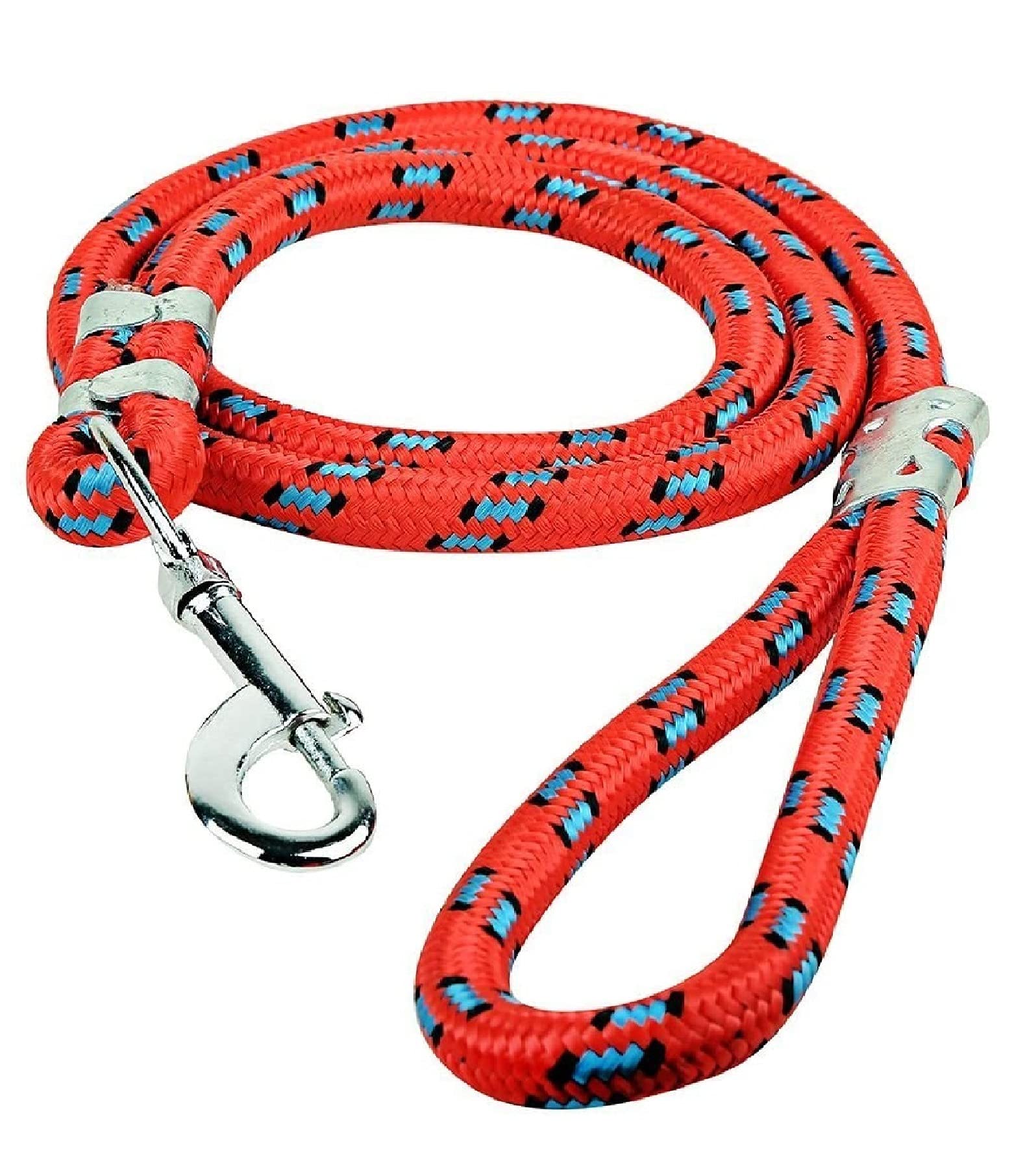 Heavy Duty Nylon Dog Leash with Strong Hook - Durable Training Leash for Small to Medium Dogs | Stylish Red Rope Design | Perfect for Walking, Running & Outdoor Adventures (Medium Size)