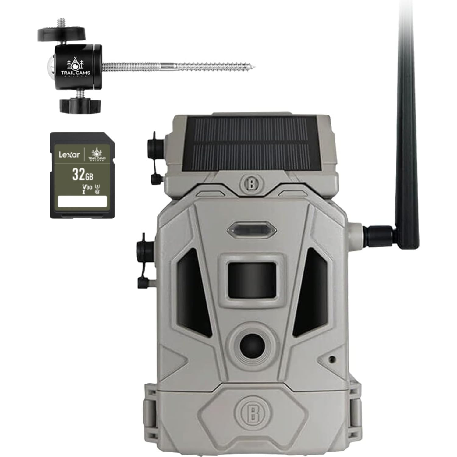 Bushnell CelluCORE 20 Solar Trail Camera - Low Glow Hunting Game Camera with Detachable Solar Panel | Includes Mount + 32GB SD Card | Perfect for Wildlife Monitoring, Deer Hunting & Outdoor Security Surveillance