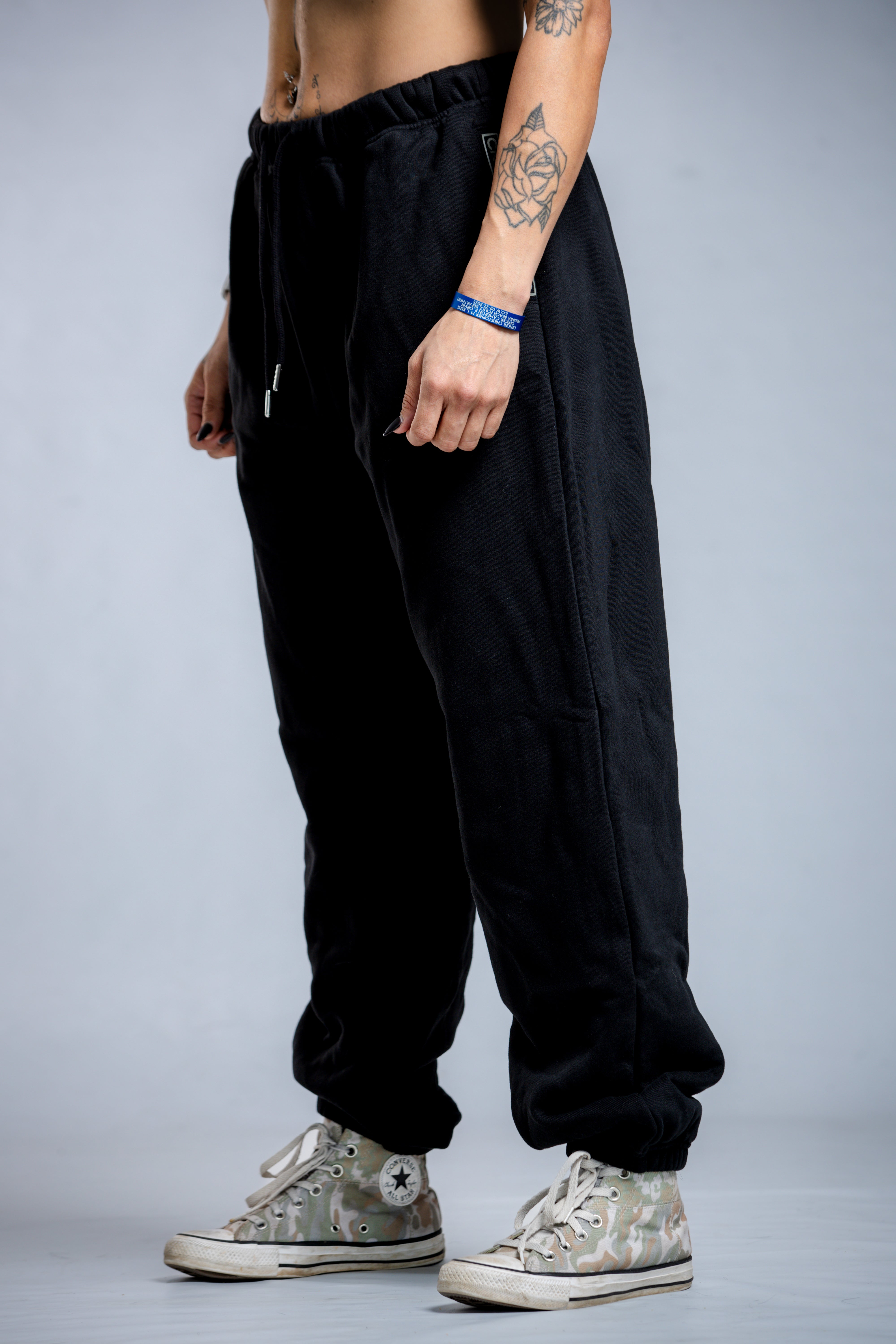 Comfortable Men's Black Boyfriend Sweatpants - Casual Lounge Pants for Relaxing at Home, Running Errands & Weekend Outfits