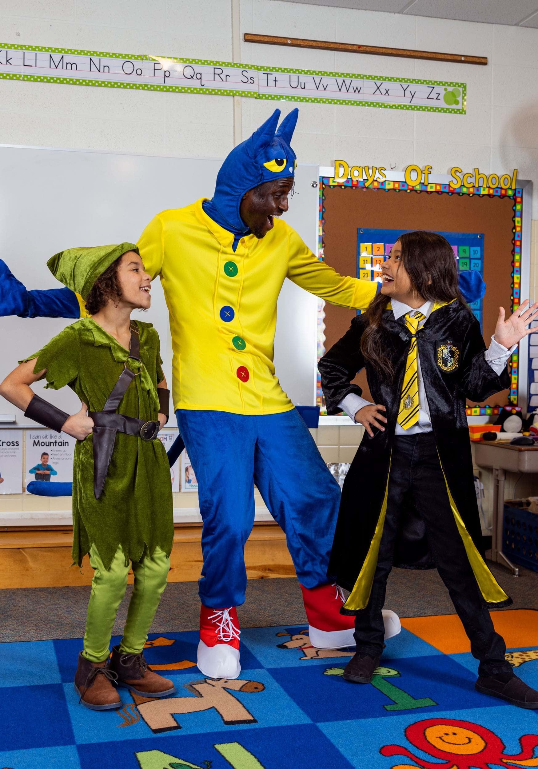 Adult Pete The Cat Costume for Men - Groovy Halloween Outfit | Perfect for Cosplay, Book Character Dress-Up & Themed Parties