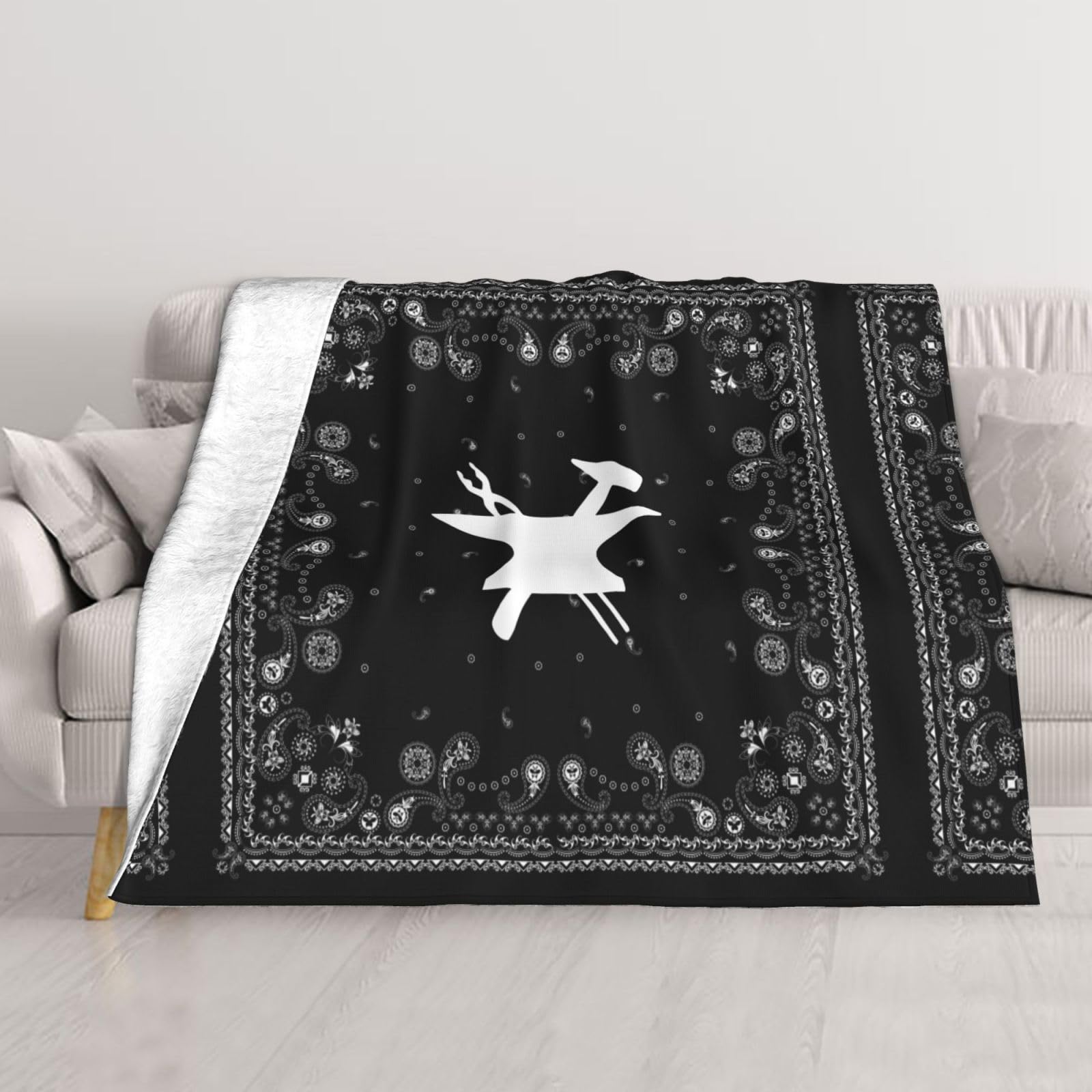 Blacksmith Hammer Logo Throw Blanket - Soft Fuzzy Plush Lightweight Blanket for Couch, Sofa or Bed - Perfect for Cozy Nights, Movie Time and Home Decor