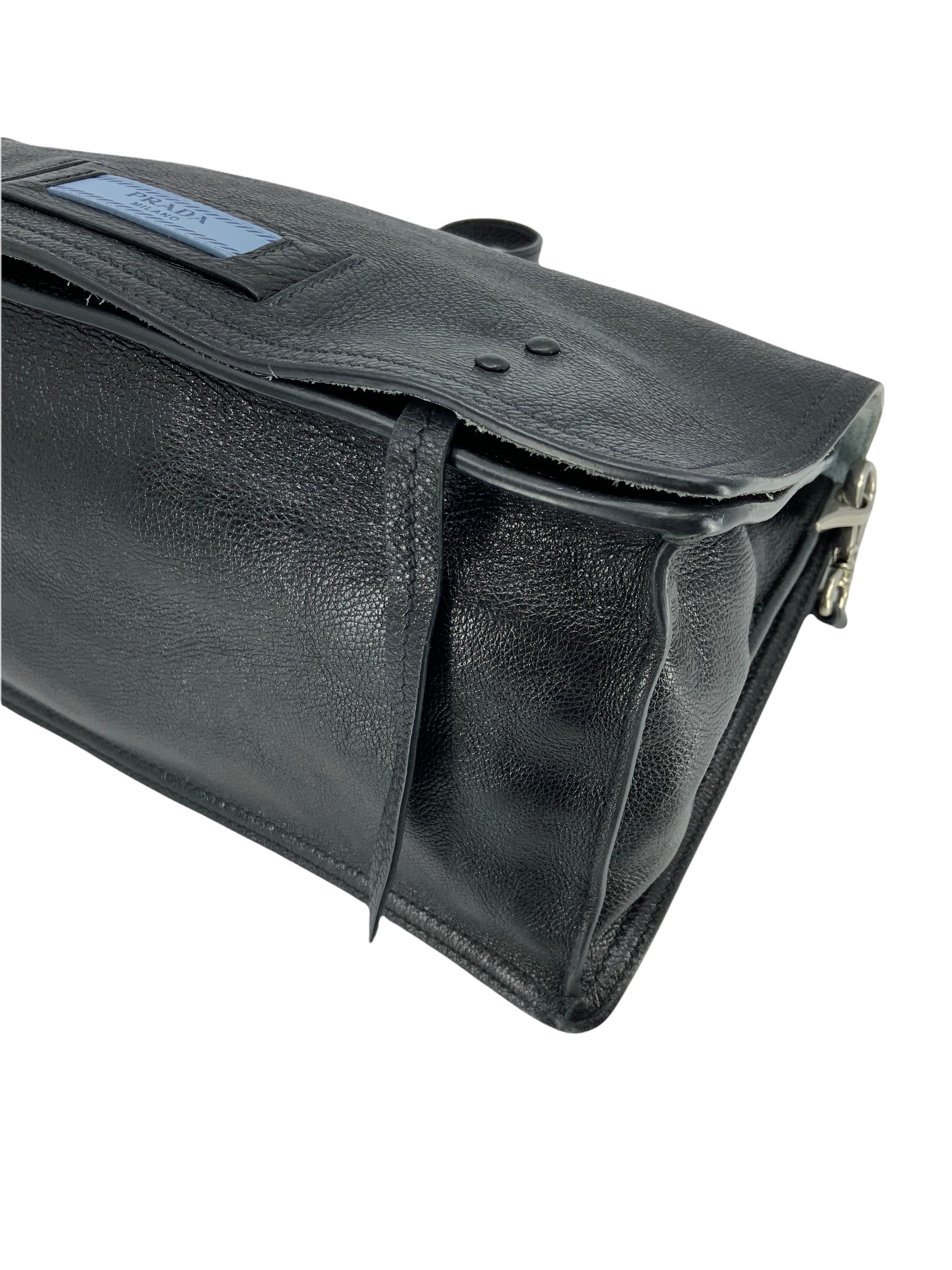 Prada Glace Calf Leather Etiquette Flap Bag - Luxury Crossbody Handbag for Women, Perfect for Date Night & Evening Events