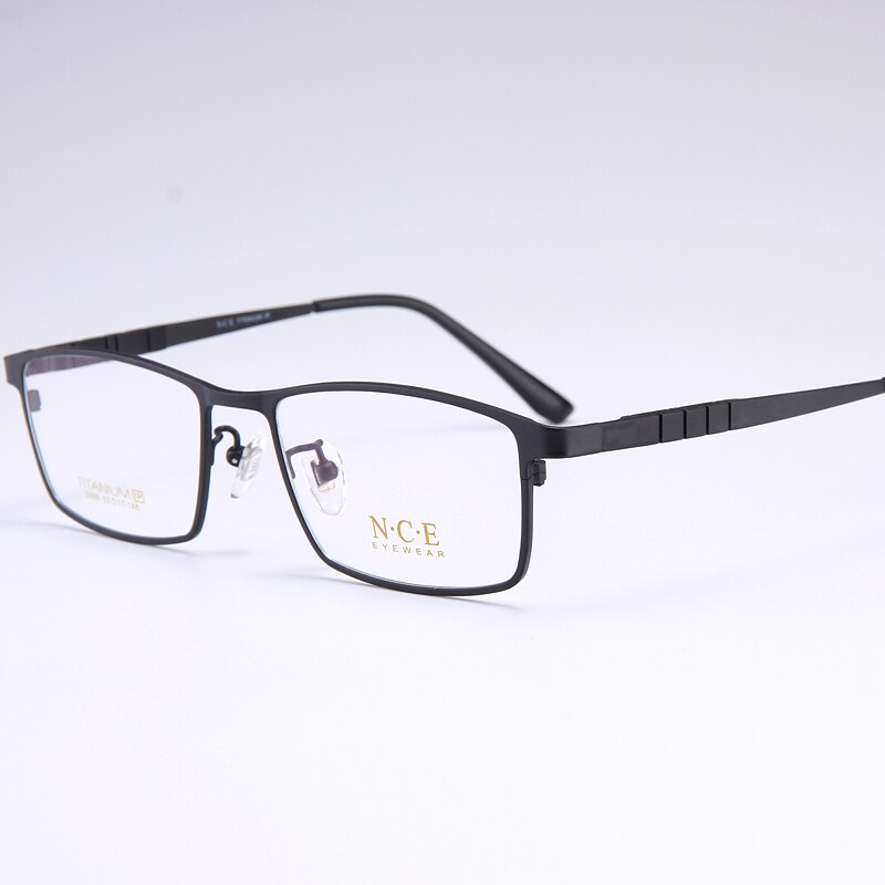 Bclear Men's Full Rim Square Titanium Eyeglasses Frame - Lightweight Durable My5009 for Work, Reading & Everyday Wear