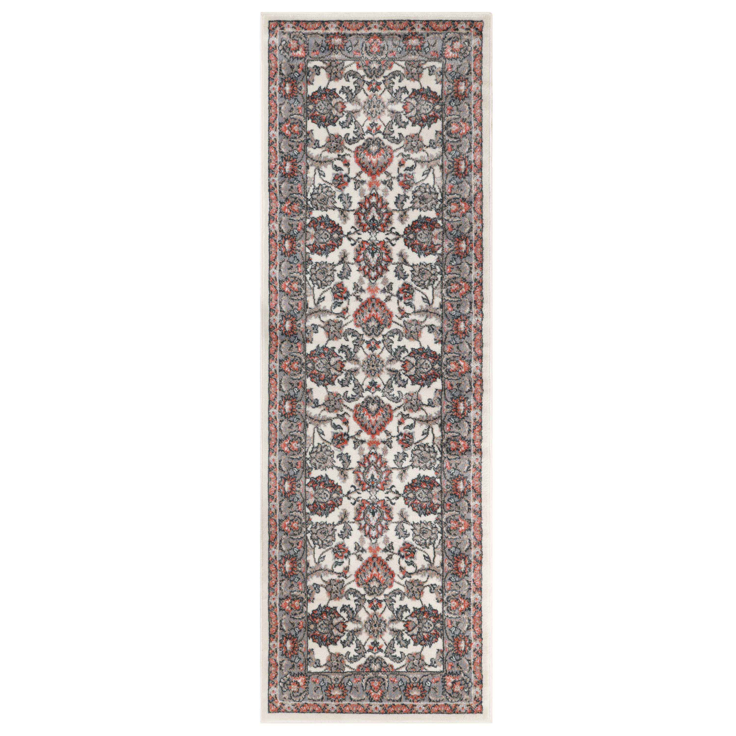 Lille Elegant Floral Indoor Area Rug - Non-Slip Soft Living Room Carpet Runner for Bedroom, Hallway & Entryway Decor