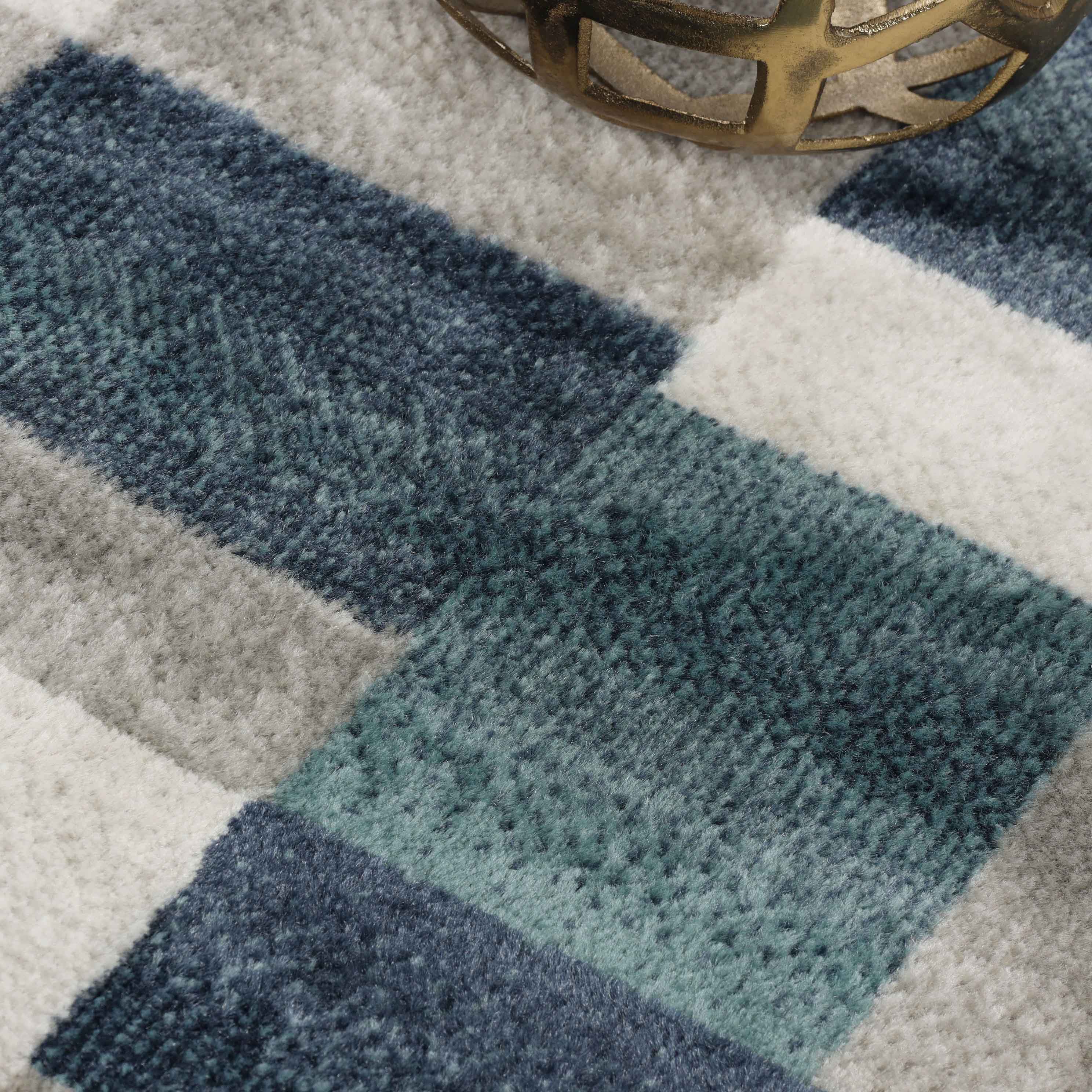 Clifton Modern Geometric Patchwork Area Rug or Runner Rug - Stylish Home Decor for Living Room, Bedroom & Office - Soft & Durable Floor Covering