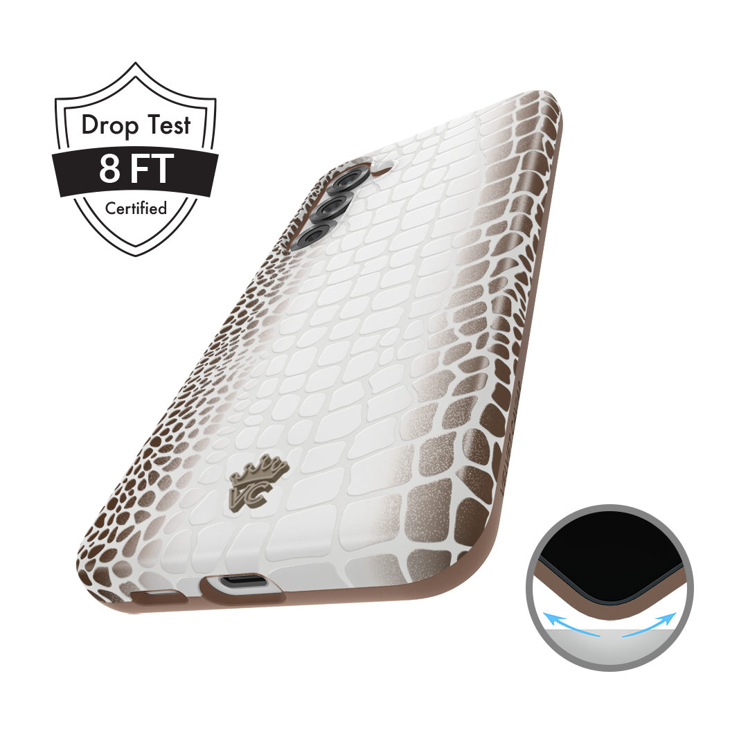Himalayan Salt Crystal Crocodile Pattern Samsung Phone Case - Protective & Stylish Cover for Samsung Galaxy S21/S22/S23 - Perfect for Outdoor Adventures, Travel & Daily Use