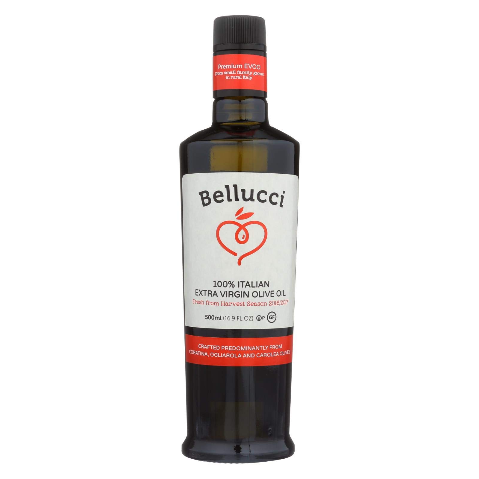 Premium Extra Virgin Olive Oil - 100% Italian Cold Pressed - 500ml (16.9oz) - Case of 6 Bottles - Perfect for Cooking, Salad Dressing & Gourmet Recipes