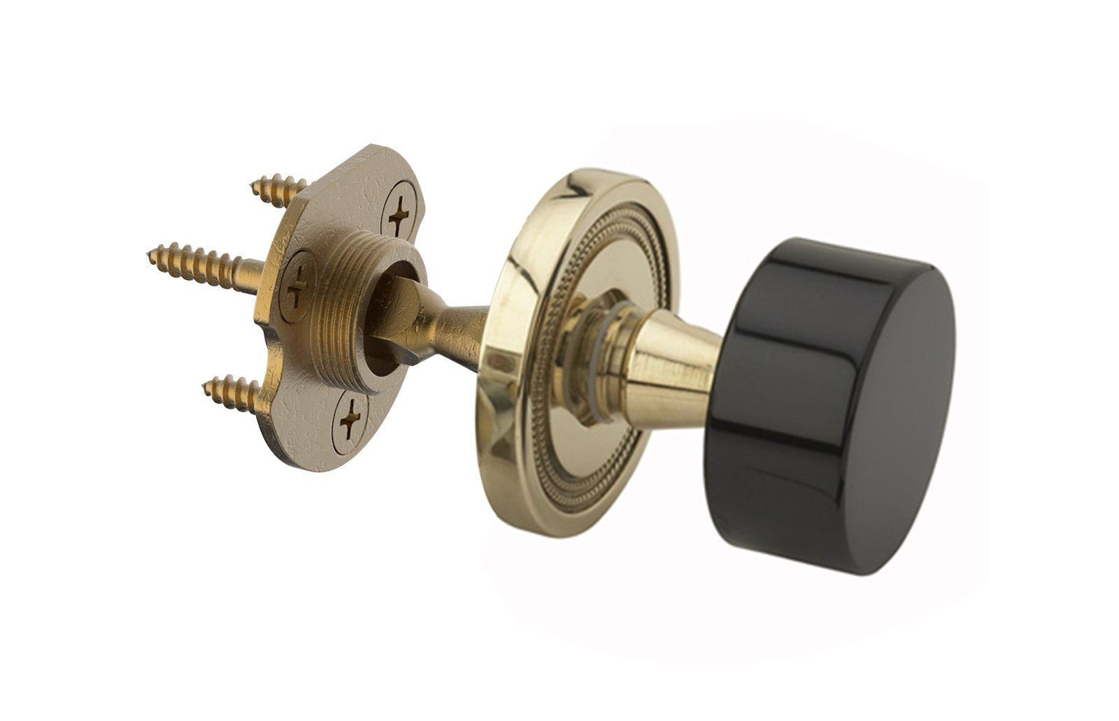 FRIENZE Black Onyx Half Dummy Door Knob 5141 - Elegant Cabinet & Drawer Hardware for Bedroom, Bathroom, and Office Furniture