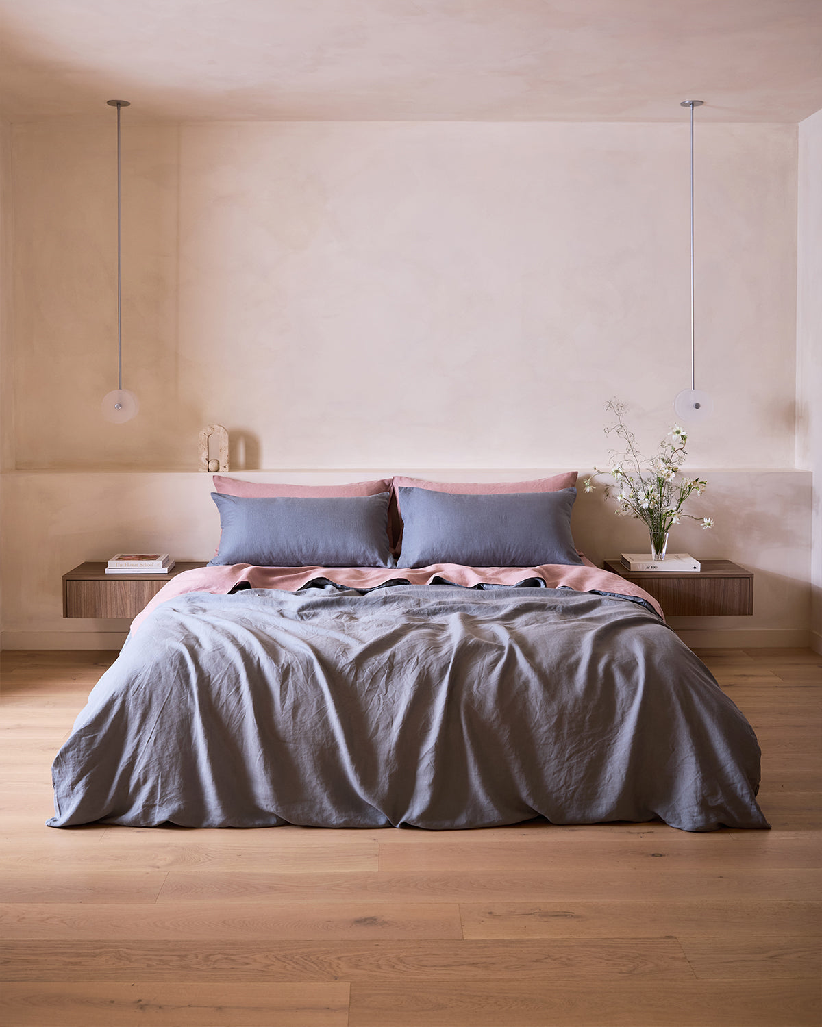 100% French Flax Linen Flat Sheet - Lavender Scented Bedding for Relaxation & Better Sleep | Queen Size Luxury Bed Sheet for Spa-like Comfort at Home