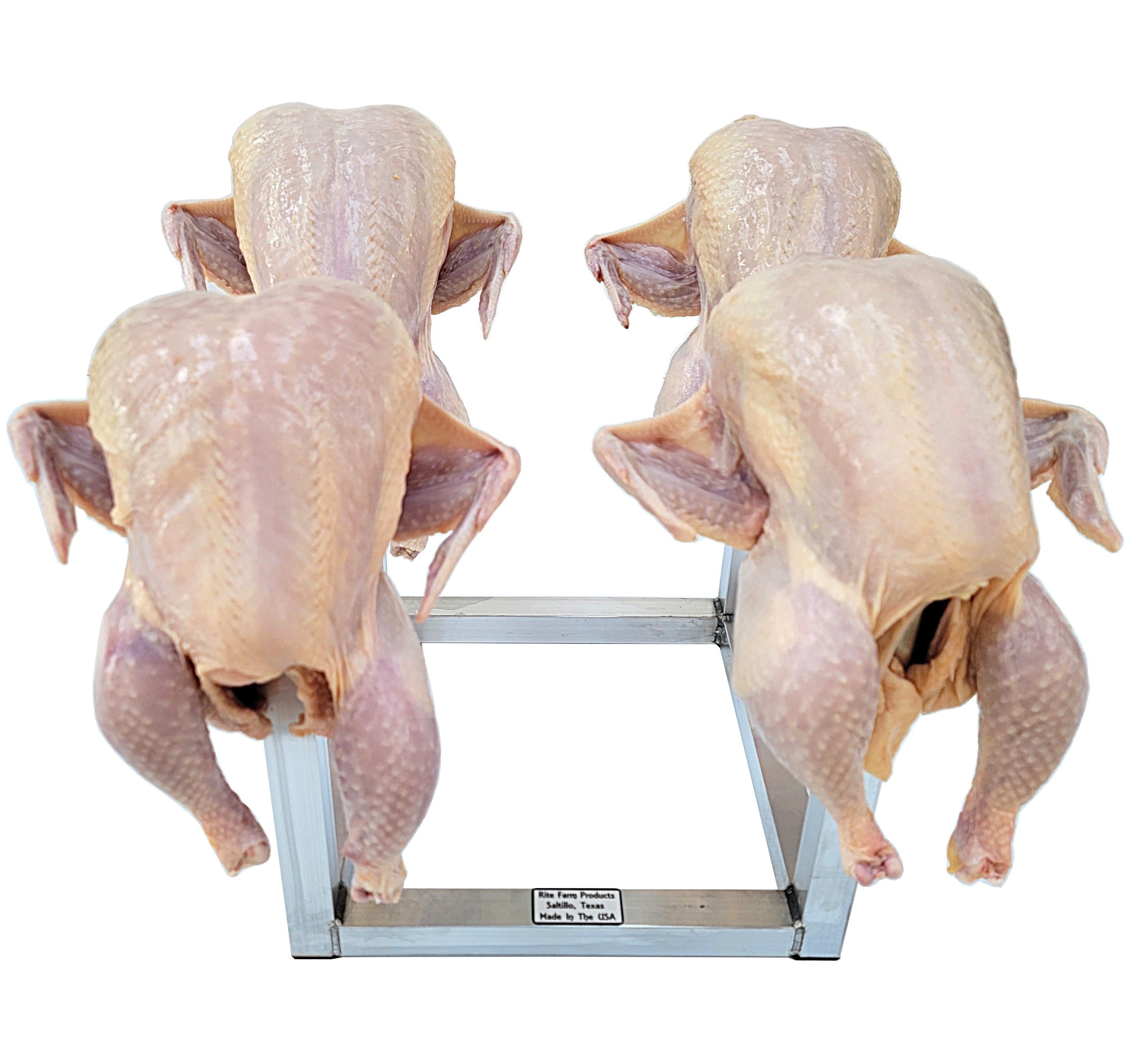 12 Inch Chicken Drying Rack with 4 Stations - Heavy Duty Poultry Processing Stand for Shrink Bags | Perfect for Butcher Shops, Home Kitchen & BBQ Prep